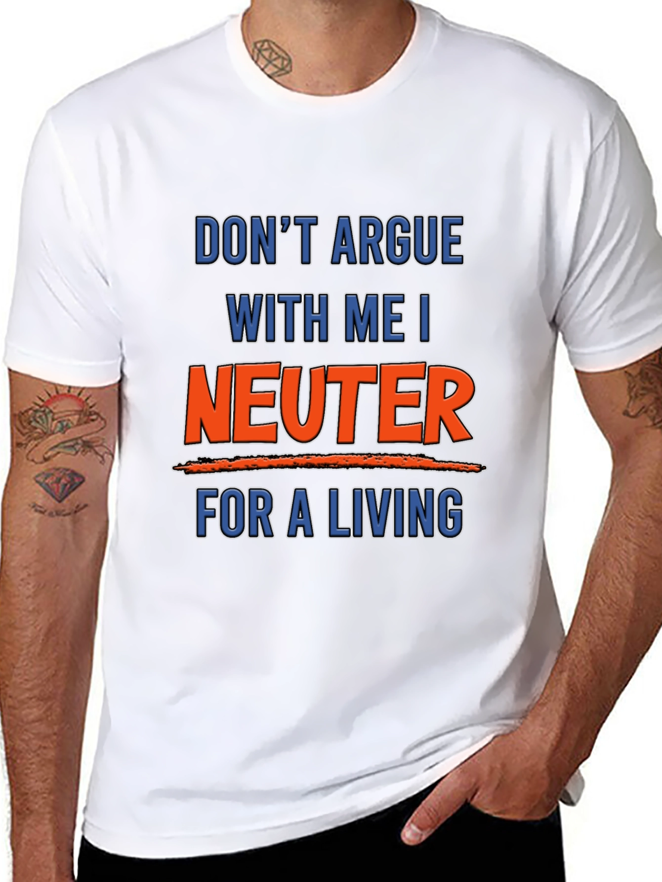 Black Don't Argue With Me I Neuter For A Living T-Shirt view 8