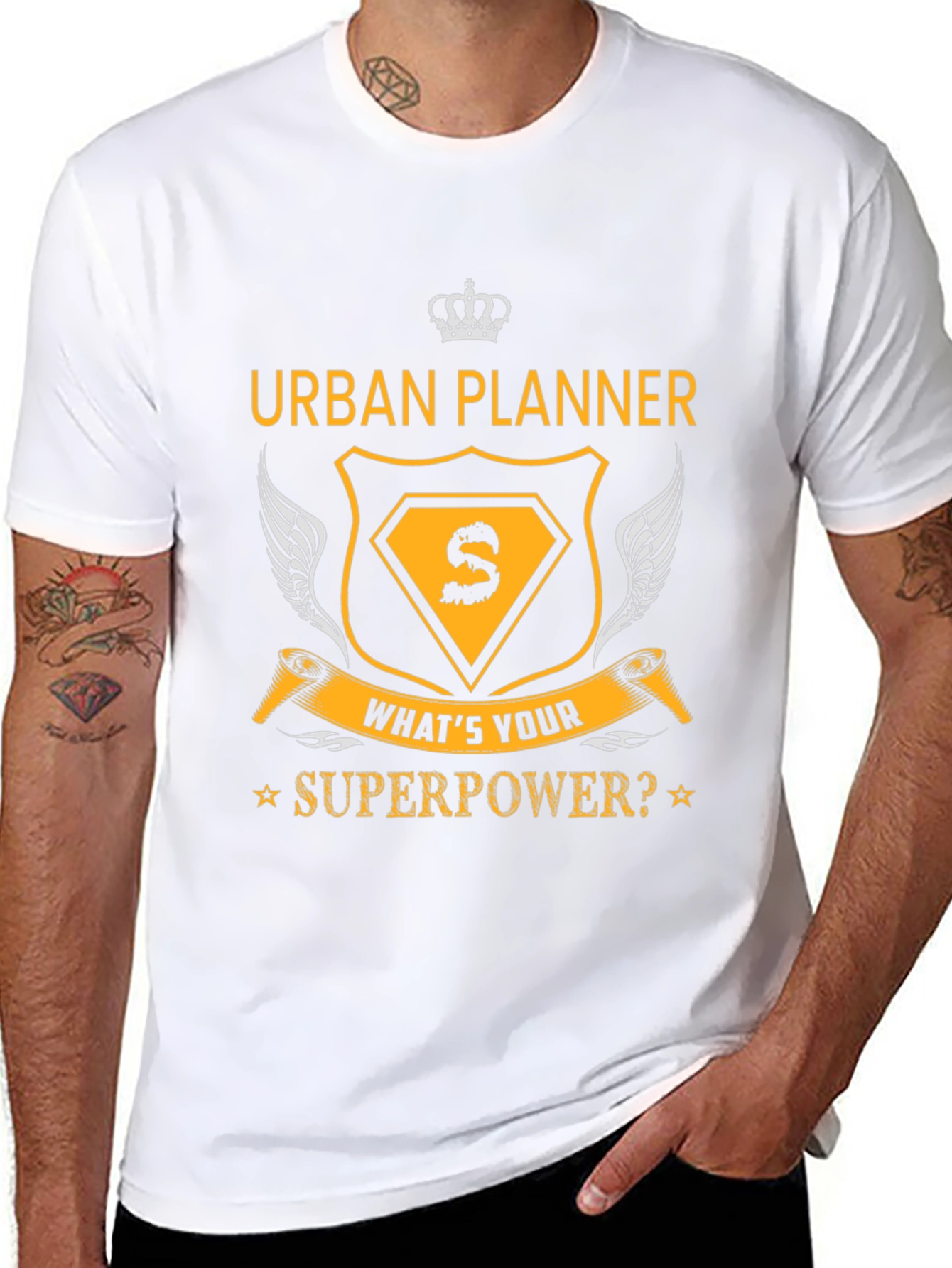 Black Urban Planner Superpower T-Shirt view 8
