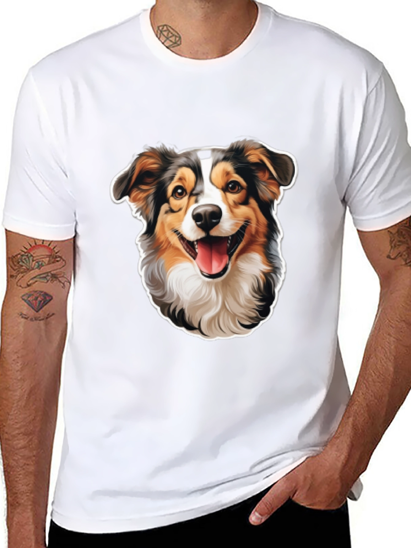 Black Dog Lover T-Shirt - Cute Dog Graphic Tee view 8