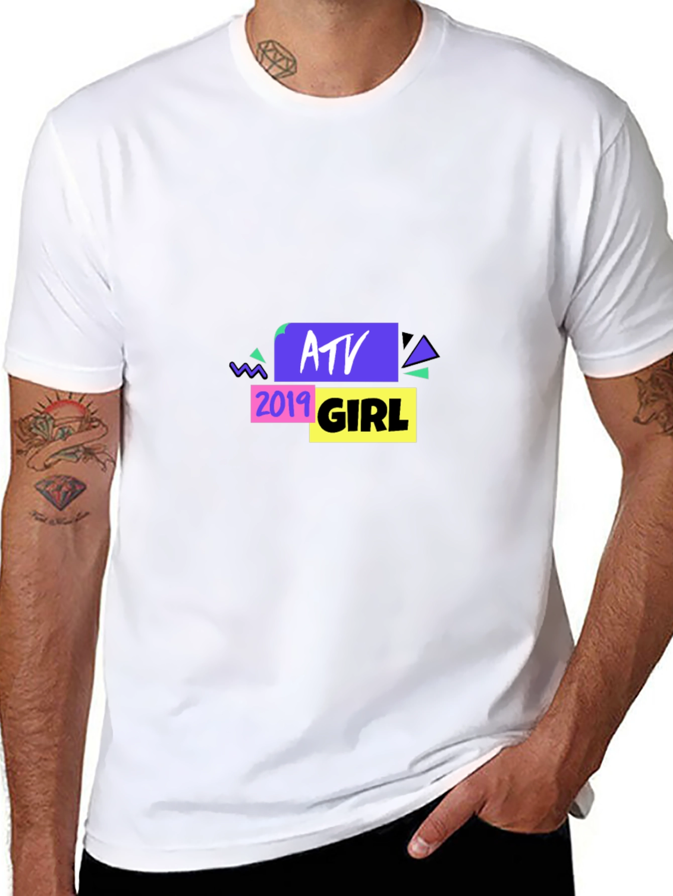 Black ATV 2019 Girl Black T-Shirt view 8