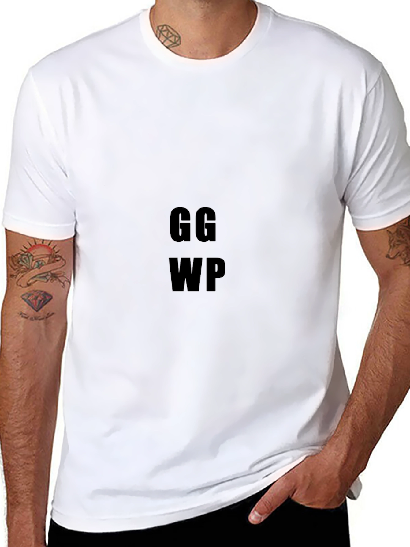 Black GG WP Black Graphic Tee - Good Game Well Played T-Shirt view 8
