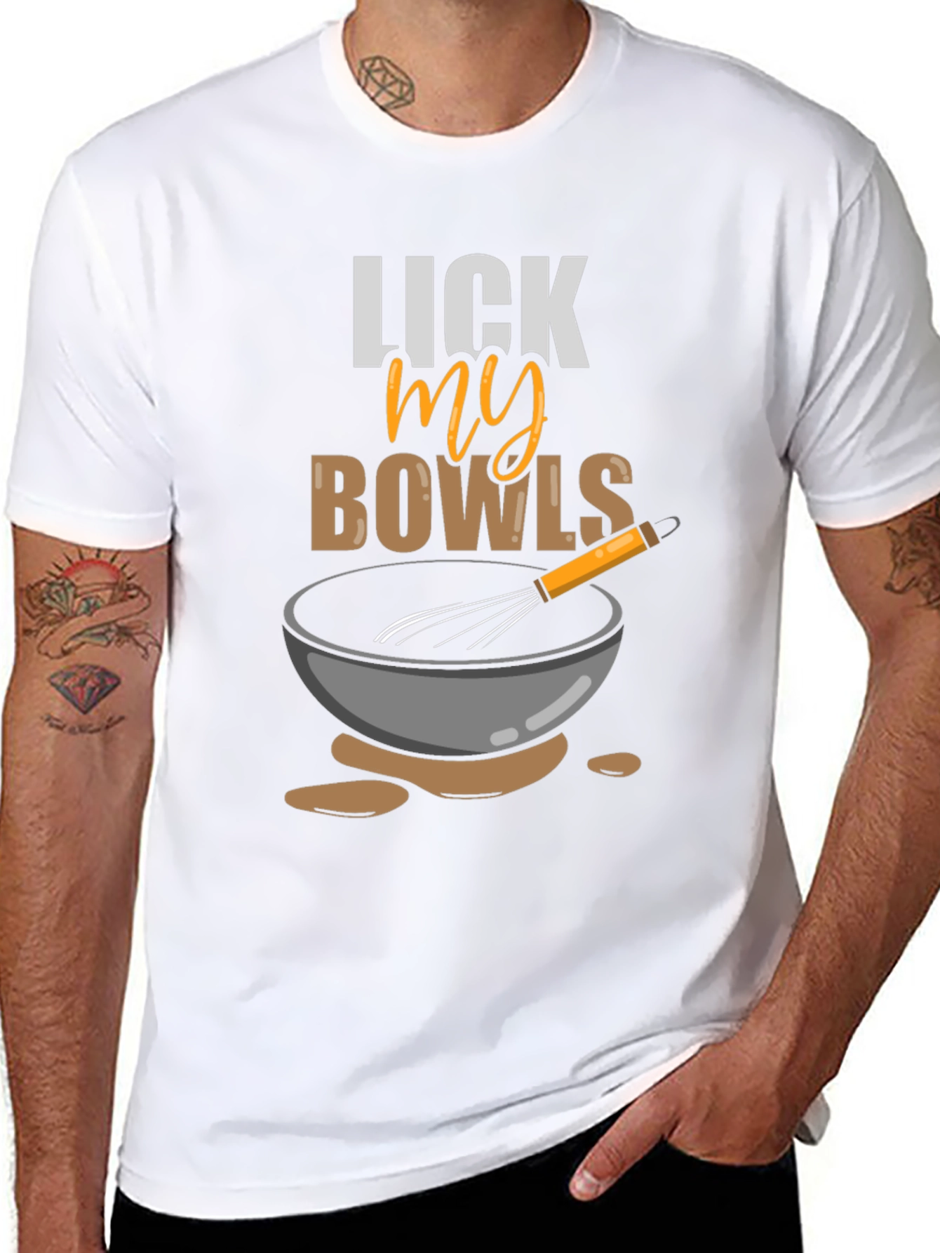 Black Lick My Bowls Graphic T-Shirt view 8