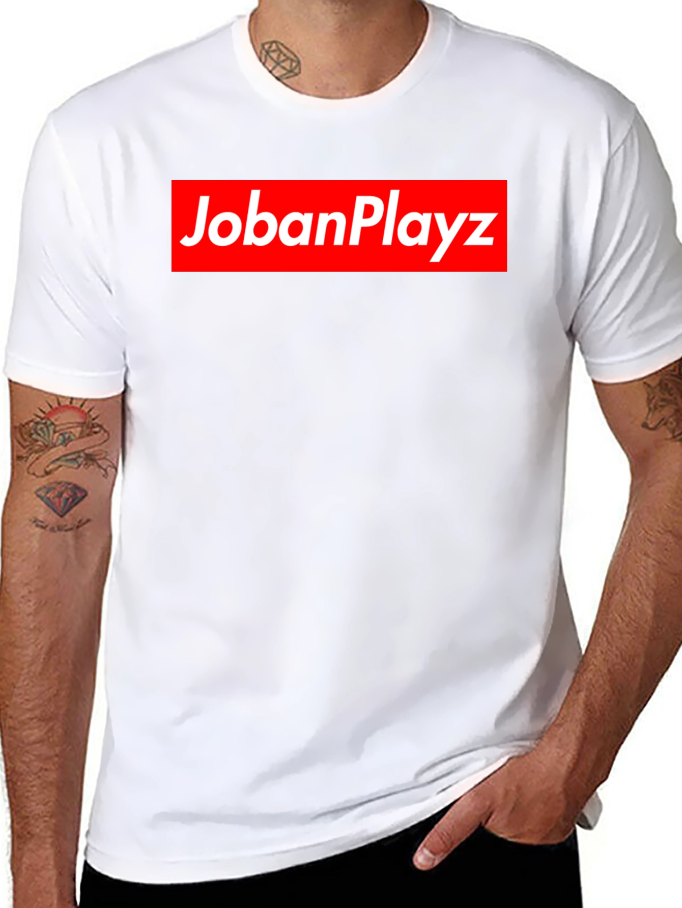 Black JobanPlayz Black Graphic Tee view 8