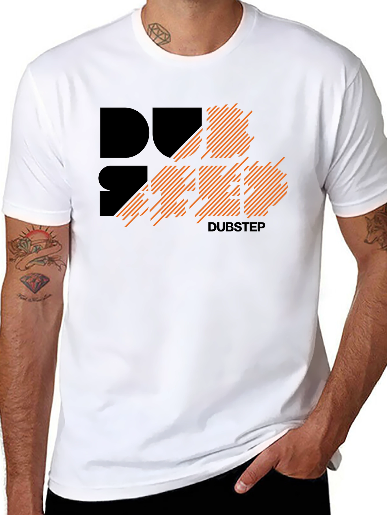 Black Dubstep Graphic T-Shirt - Modern DJ Music Tee view 8
