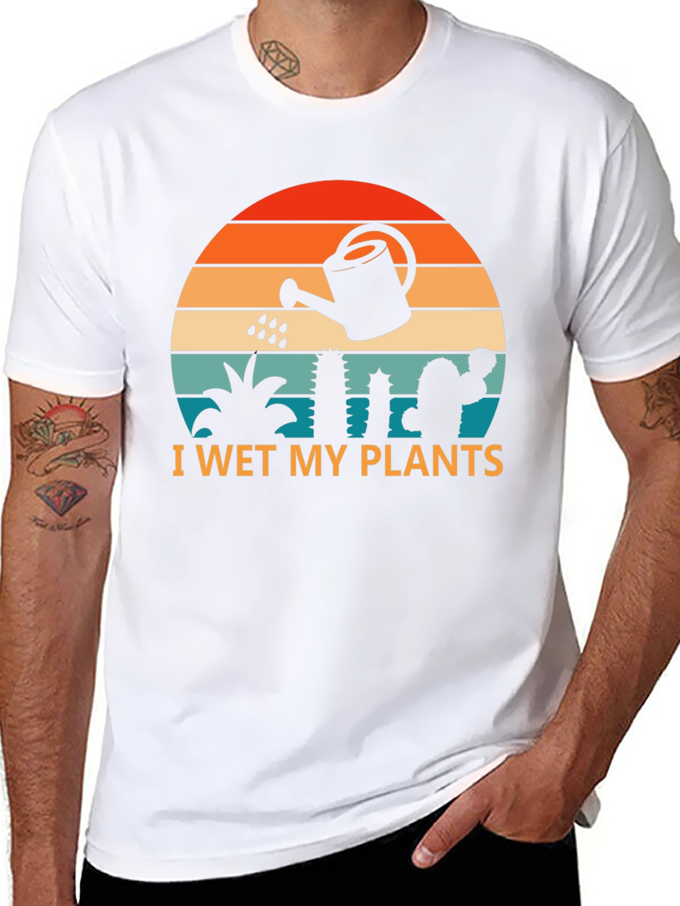 Black I Wet My Plants Graphic T-Shirt view 8