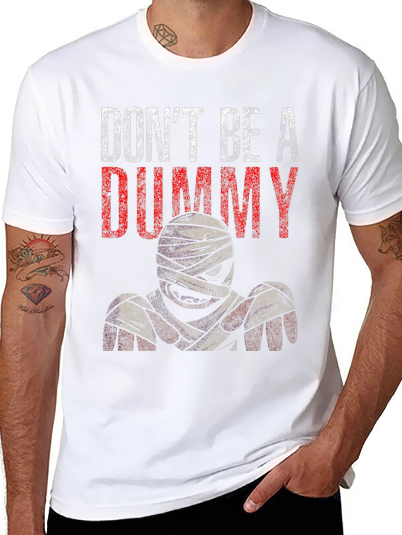 Black Don't Be A Dummy Mummy Graphic T-Shirt view 8