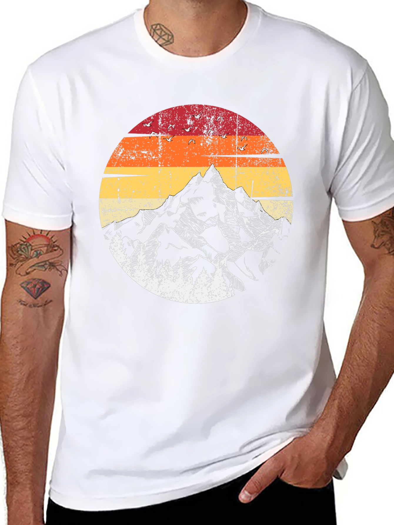Black Retro Mountain Graphic Tee - Adventure Ready view 8