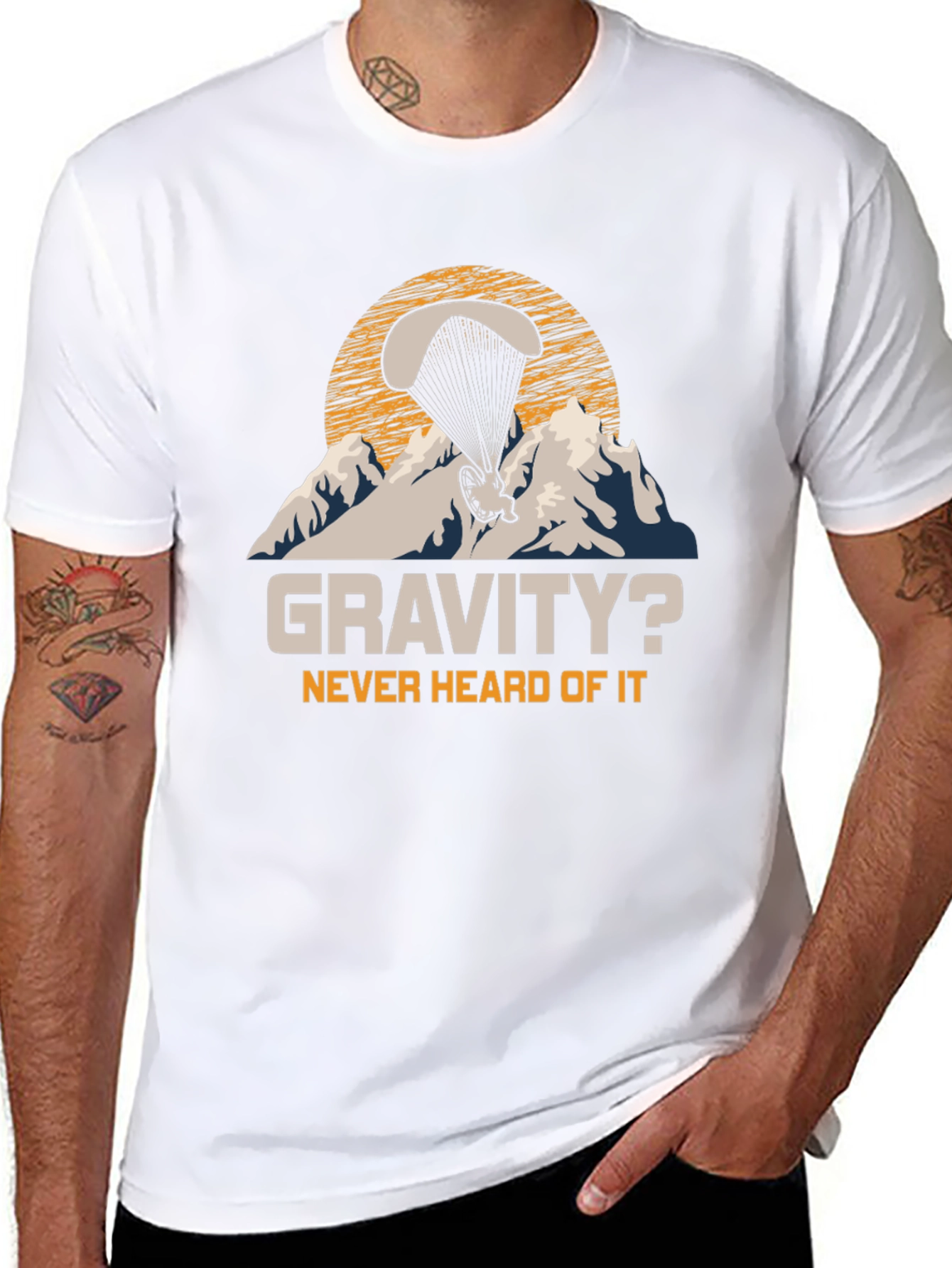 Black Gravity? Never Heard Of It Paragliding T-Shirt view 8