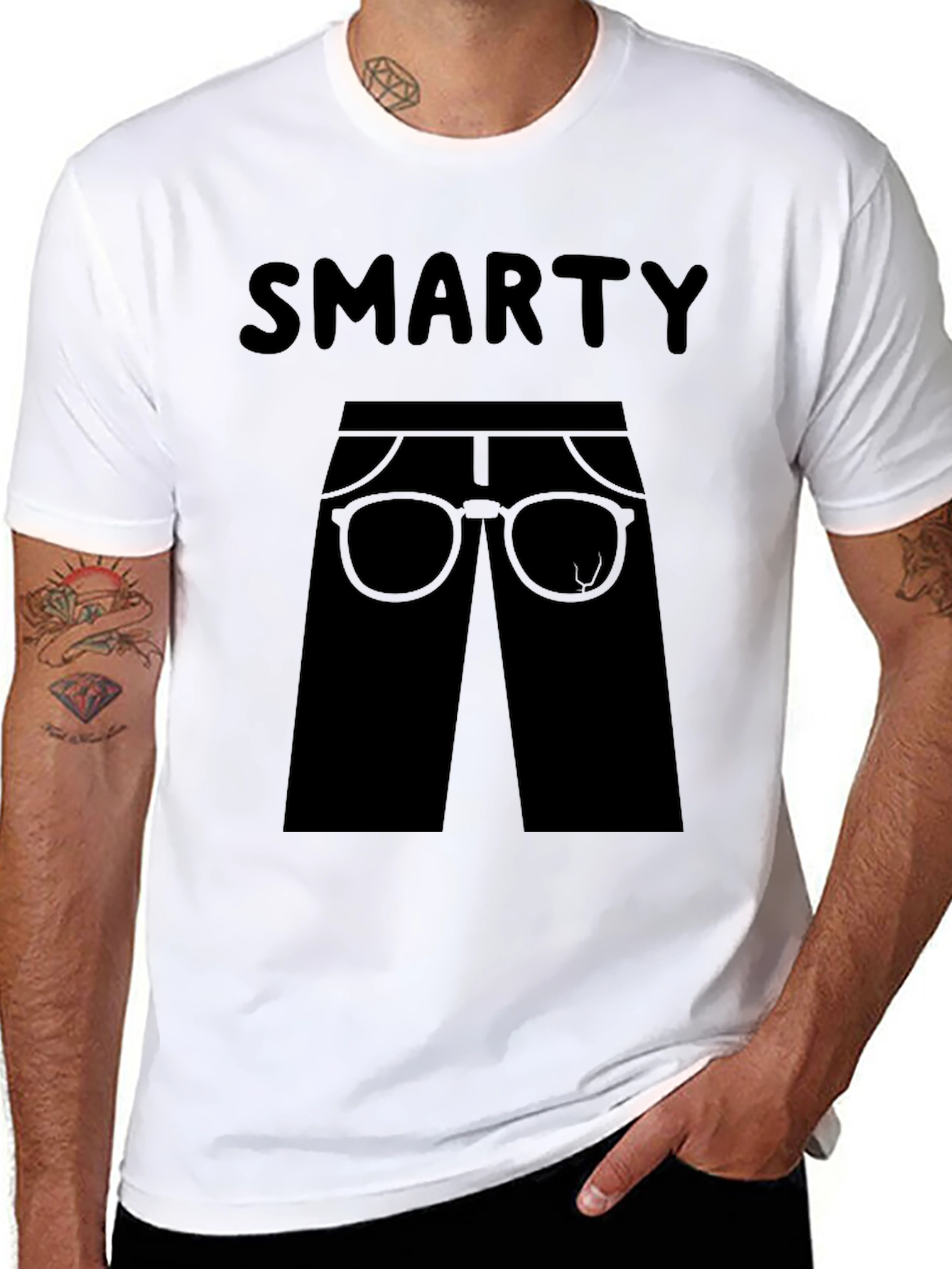 Black Smarty Pants Graphic T-Shirt - Black view 8