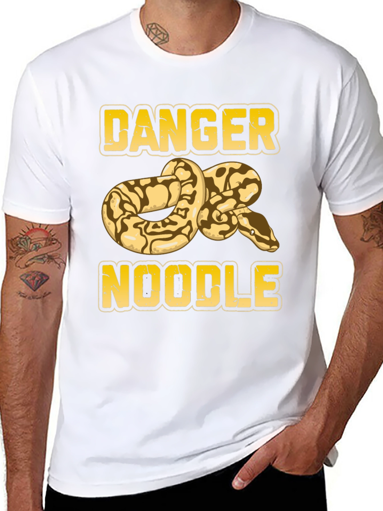 Black Danger Noodle Snake Graphic Tee view 8