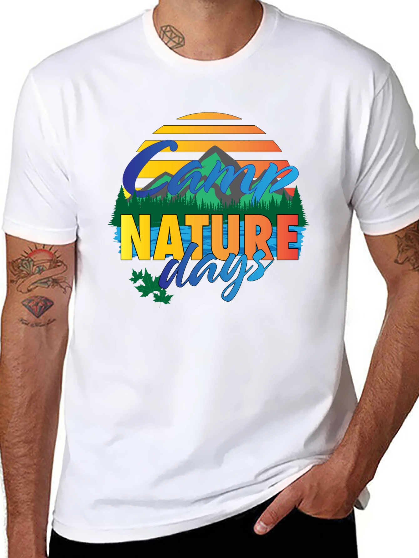 Black Camp Nature Days Graphic T-Shirt view 8