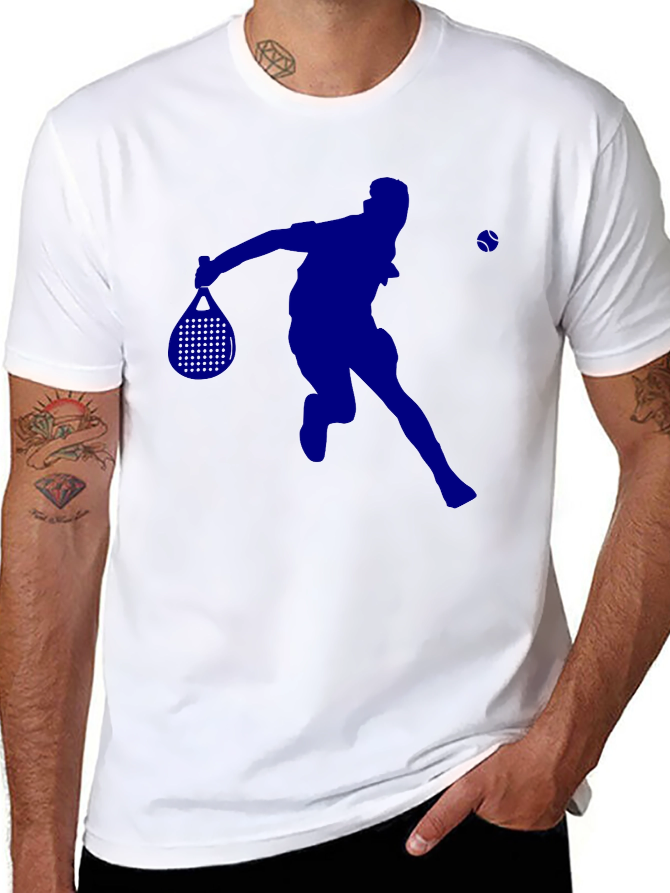 Black Pickleball Player Graphic Tee - Black view 8