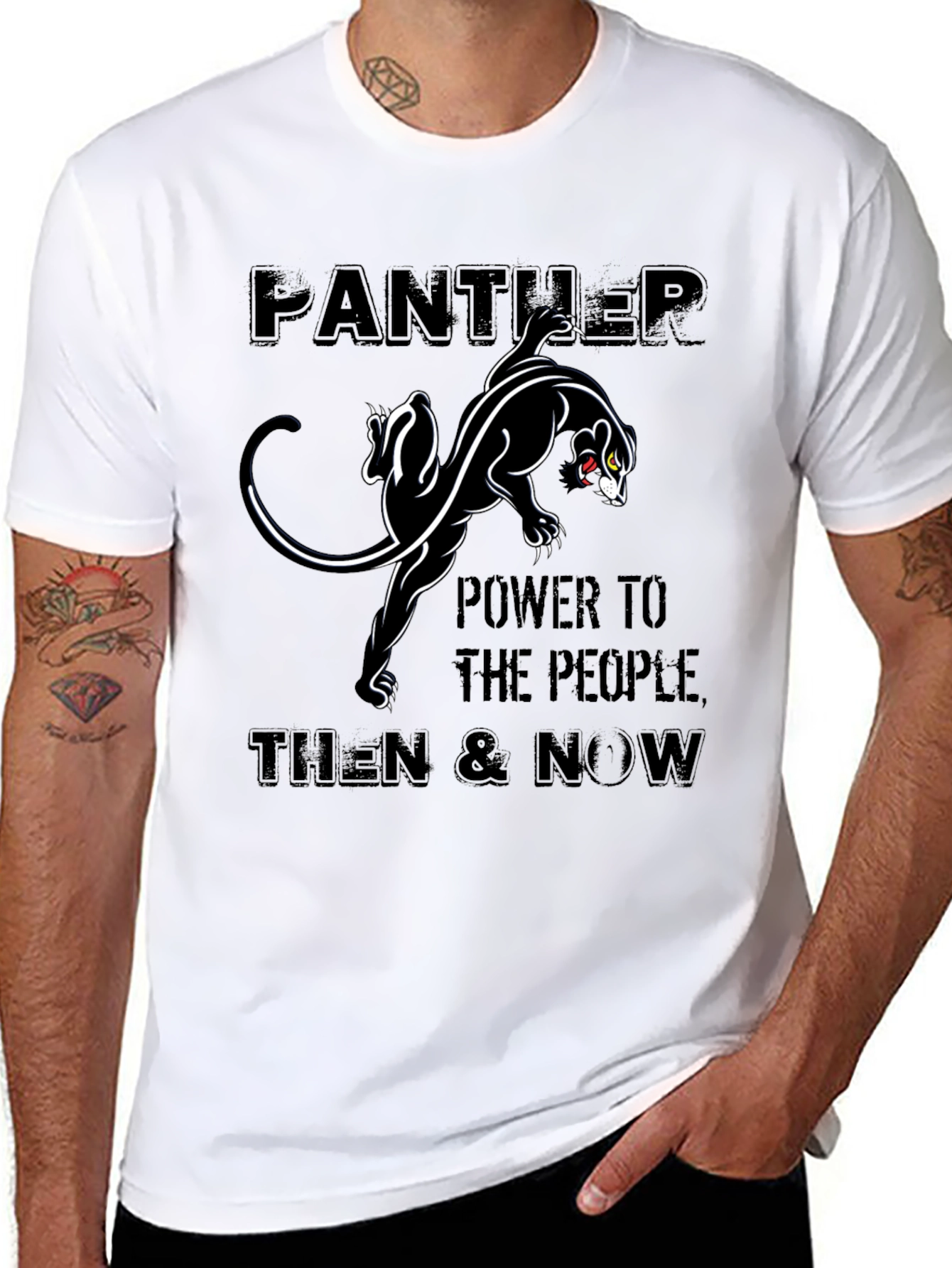 Black Panther Power T-Shirt: Black Pride Tee view 8