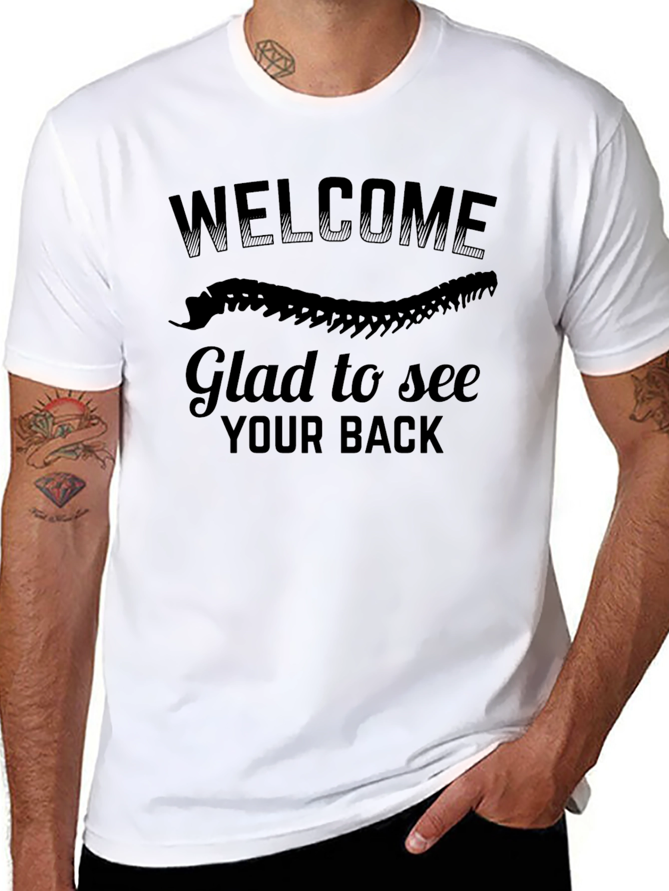 Black Welcome Glad To See Your Back T-Shirt view 8