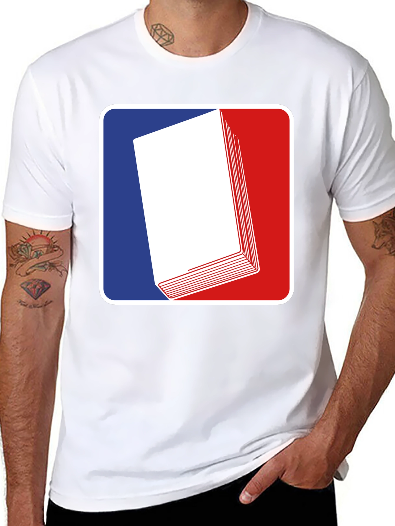 Black Graphic Tee: Books USA Style view 8