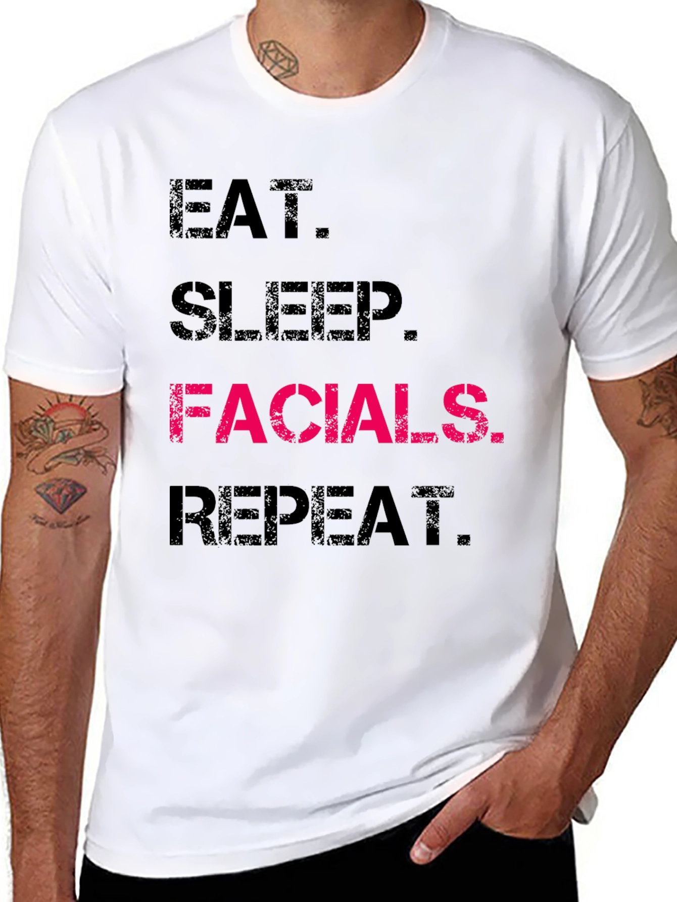 Eat Sleep Facials Repeat T-Shirt - 8