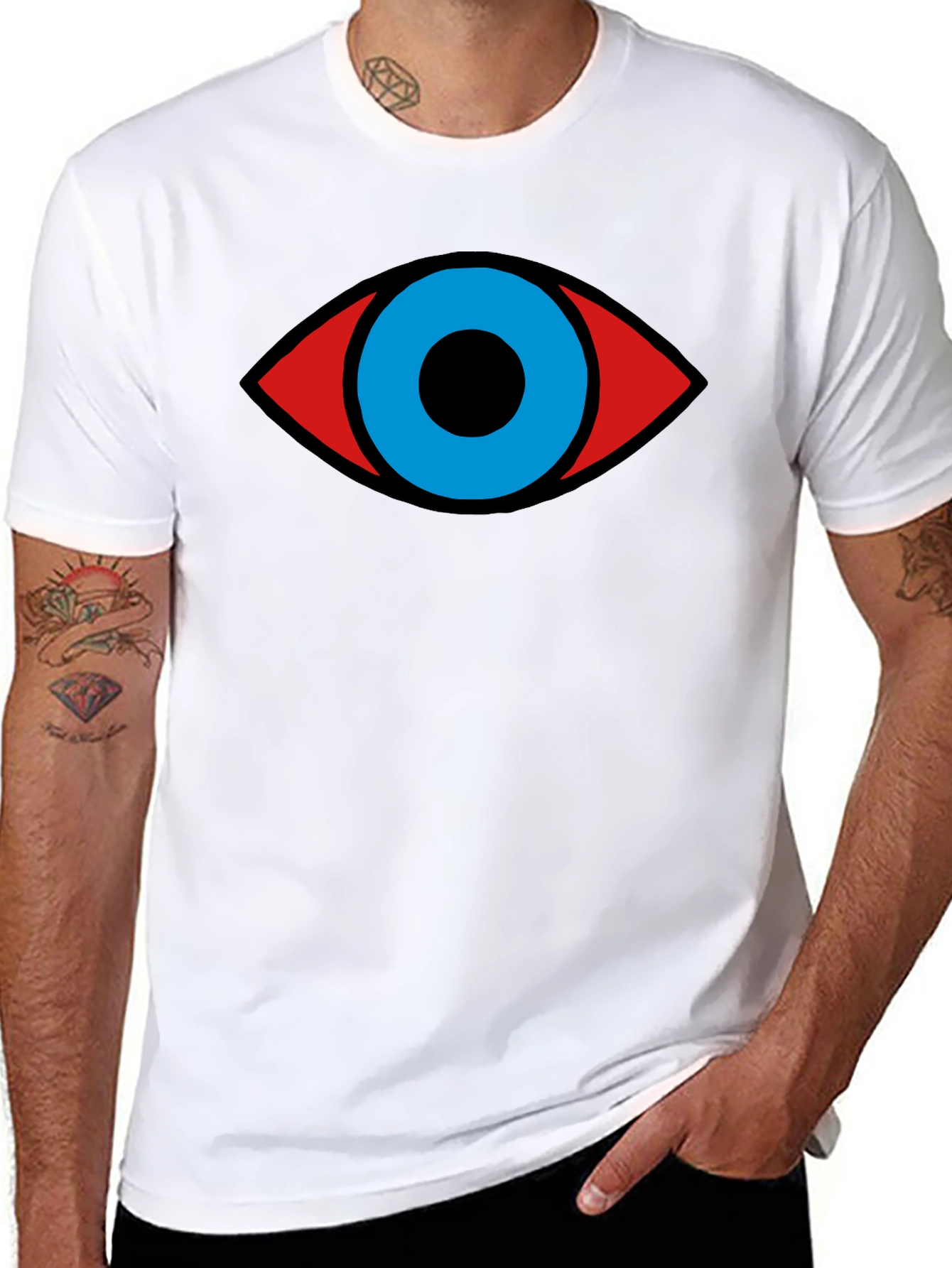 Black Eye Graphic Black T-Shirt view 8