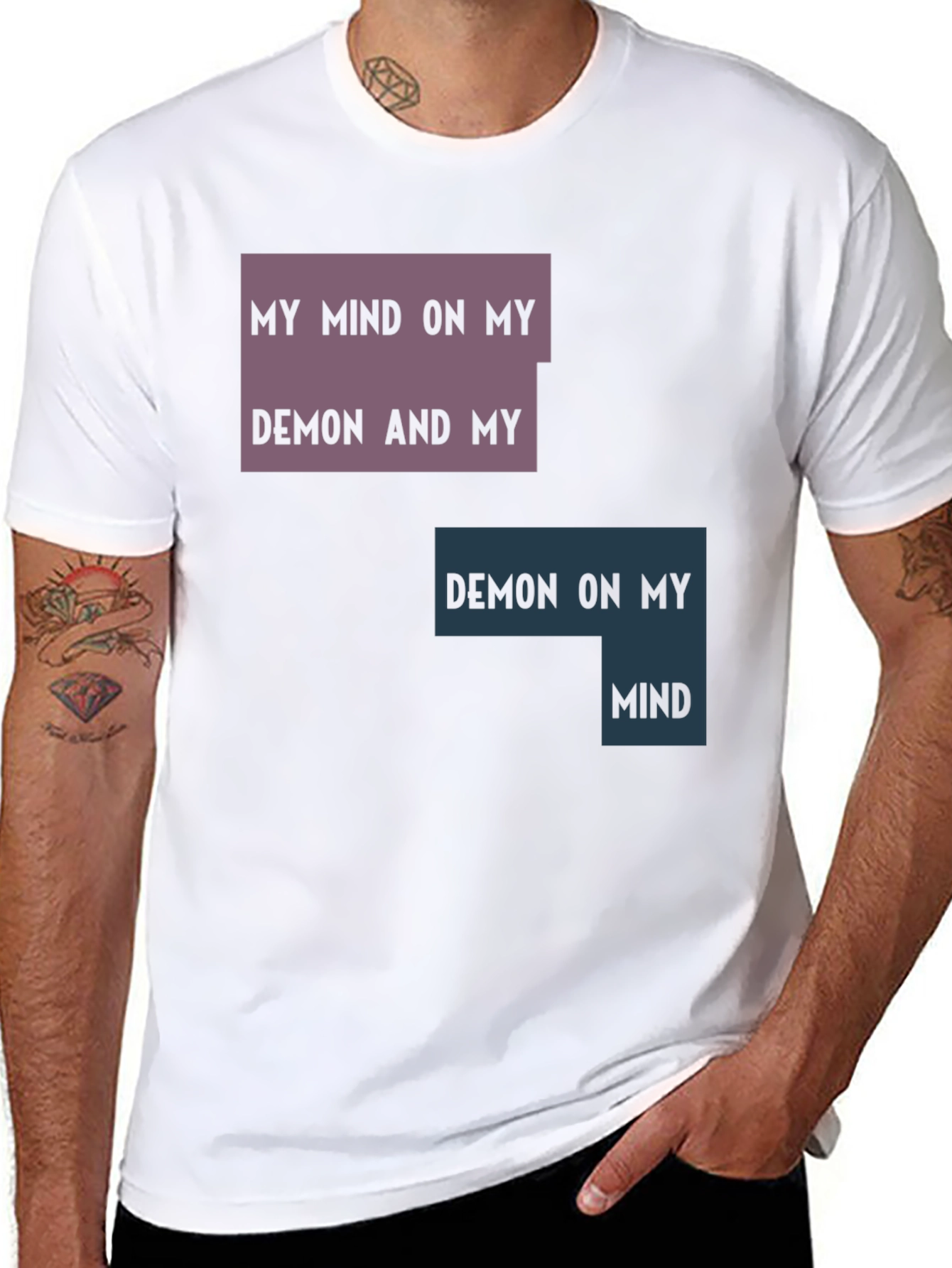 Black Mind on My Demon Graphic Tee view 8