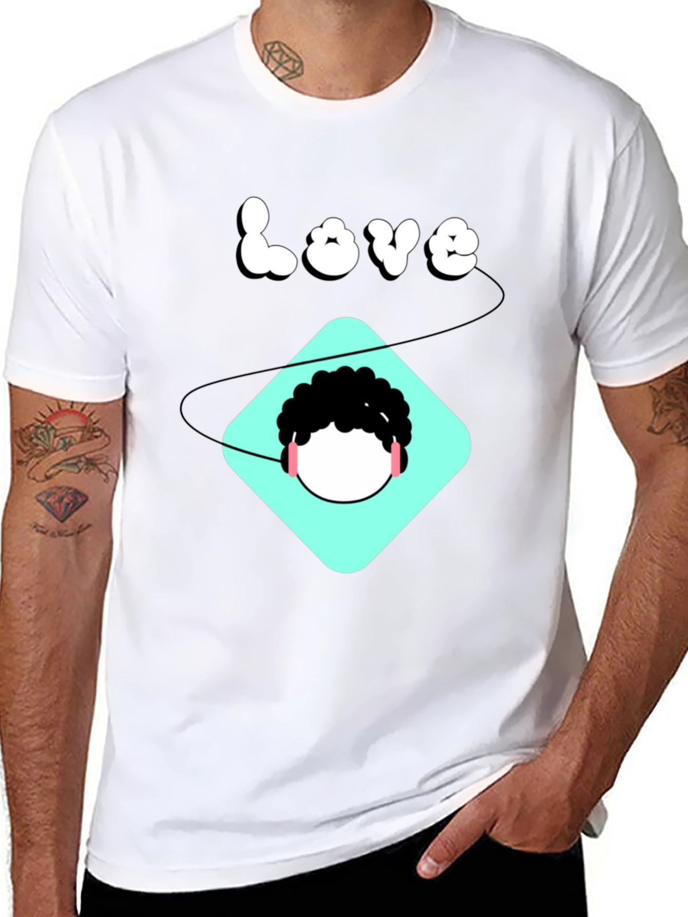 Black Love Music T-Shirt - Stylish Graphic Tee view 8