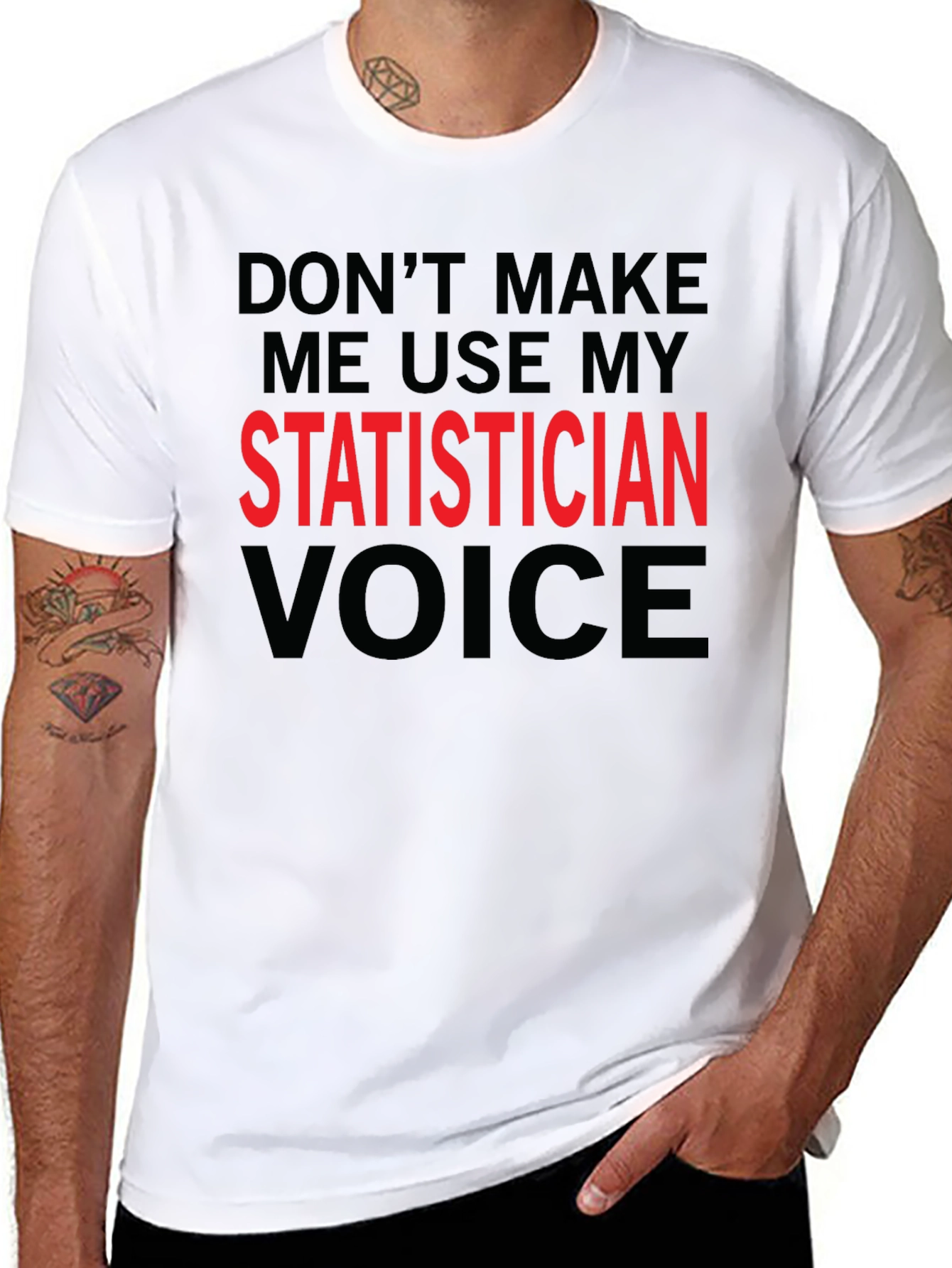 Black Statisticians Voice T-Shirt Funny Job Profession Tee view 8