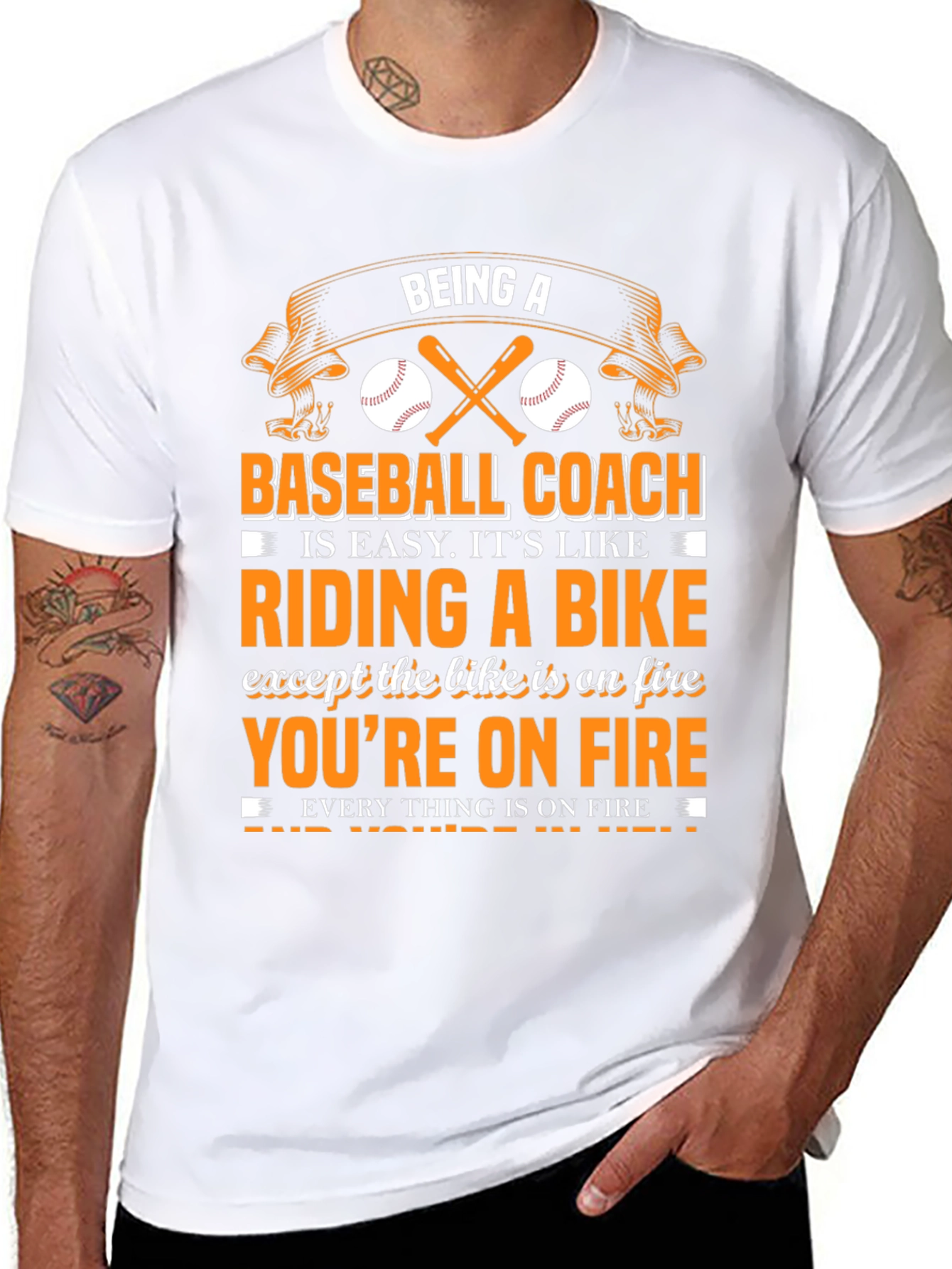 Black Being A Baseball Coach T-Shirt view 8