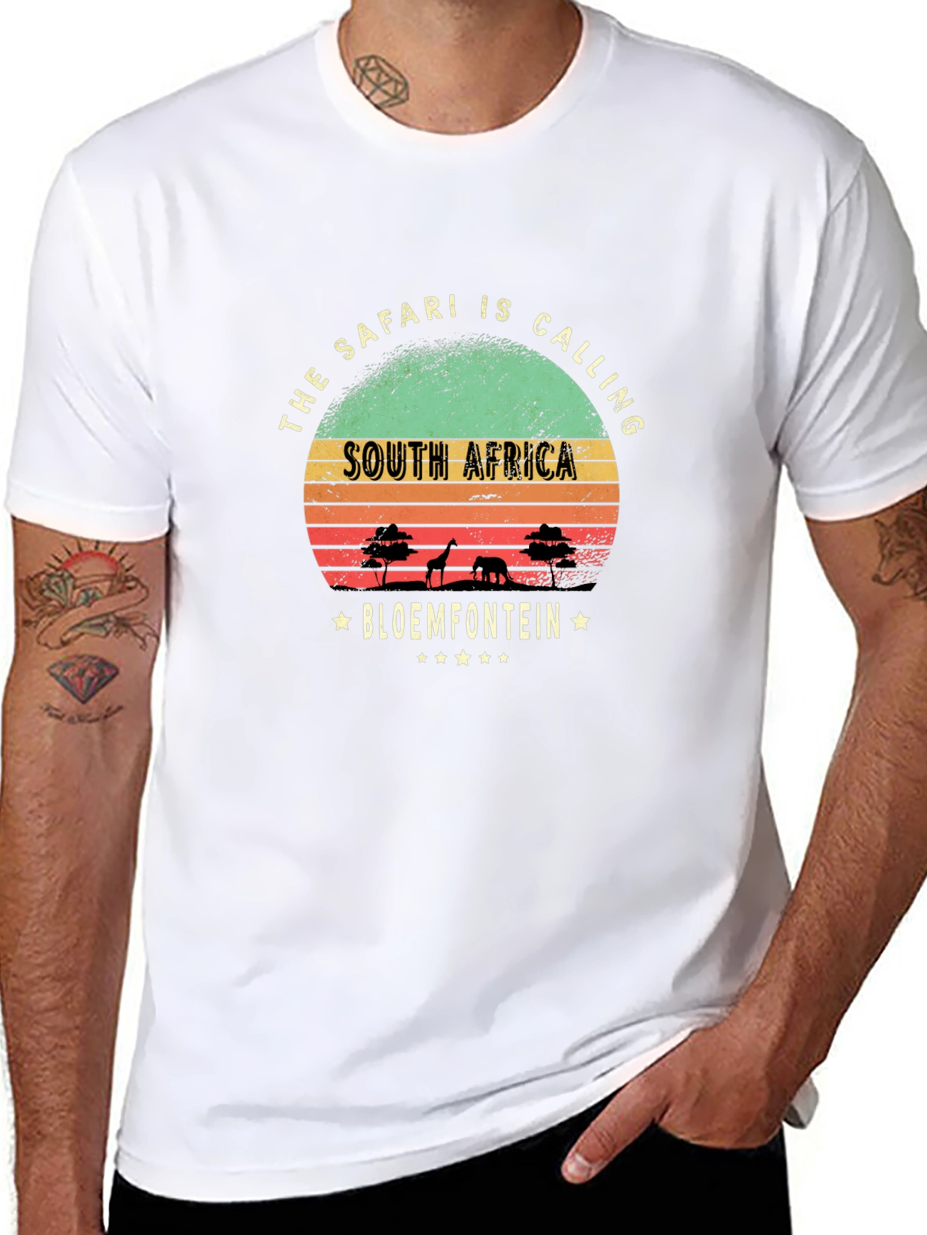 Black South Africa Safari T-Shirt view 8