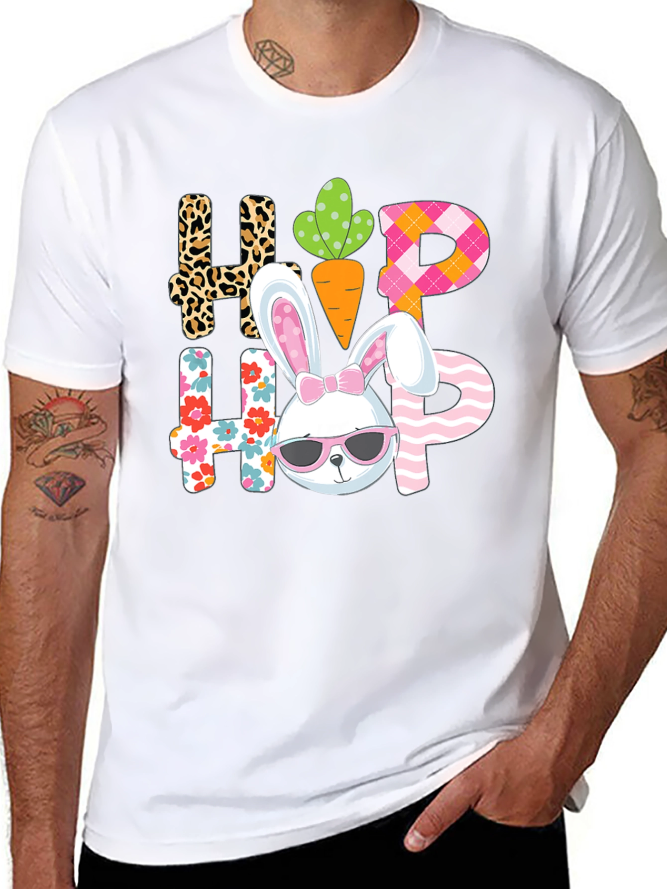 Black Hop Hip Easter Bunny T-Shirt view 8