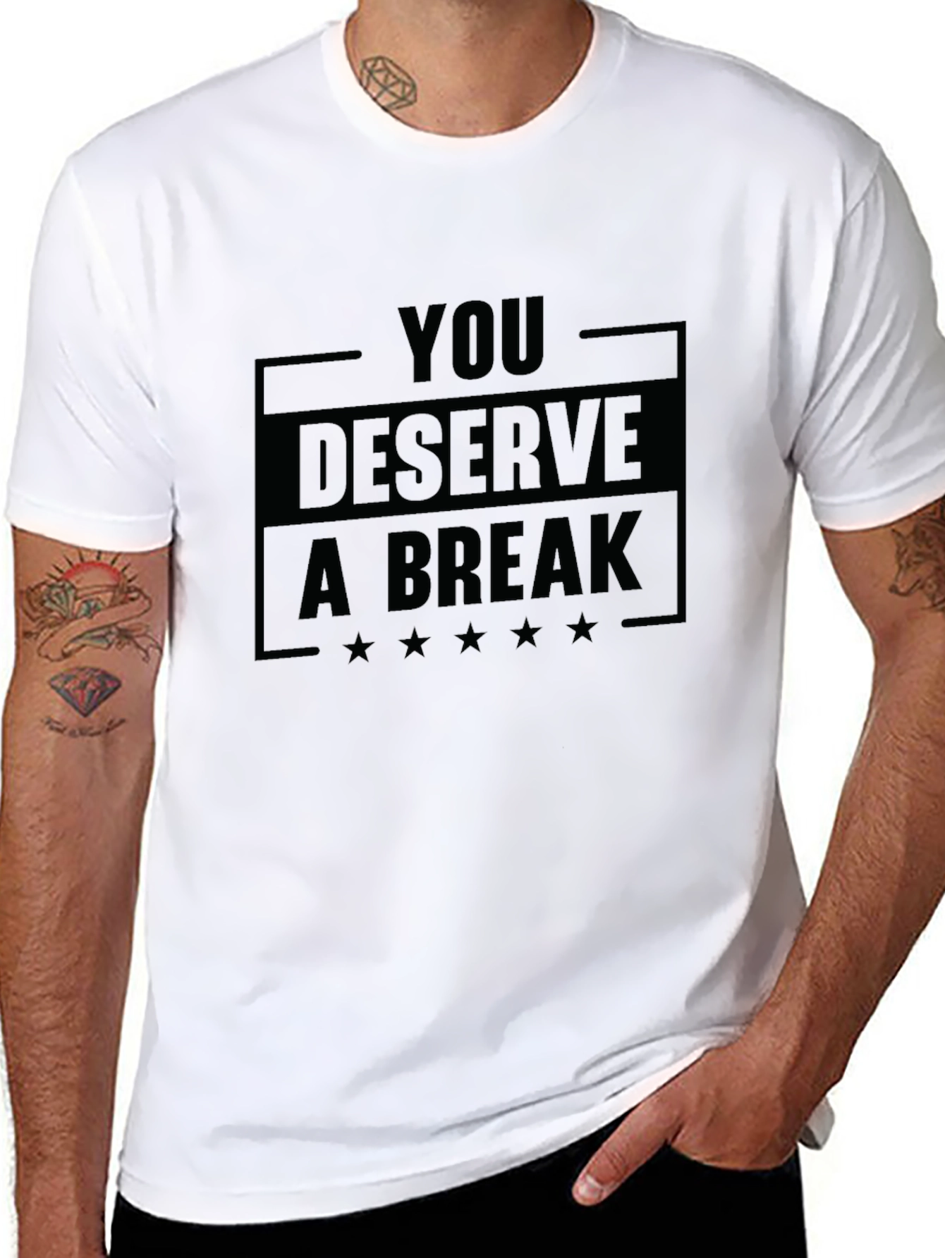 Black You Deserve A Break Graphic T-Shirt view 8