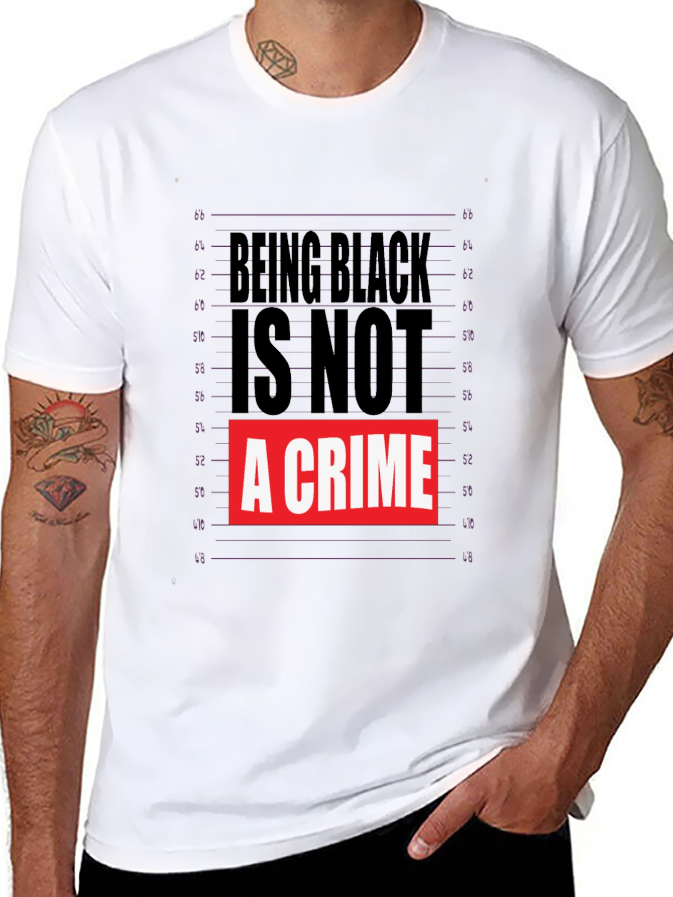 Black Being Black Is Not a Crime Graphic T-Shirt view 8