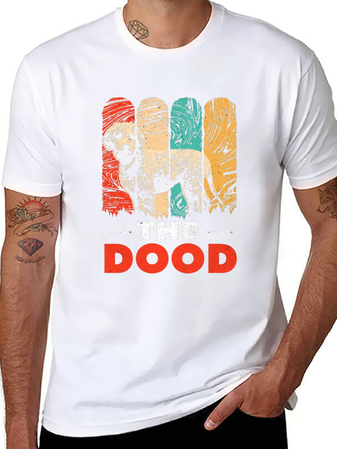 Black The Dood Dog T-Shirt - Retro Style view 8