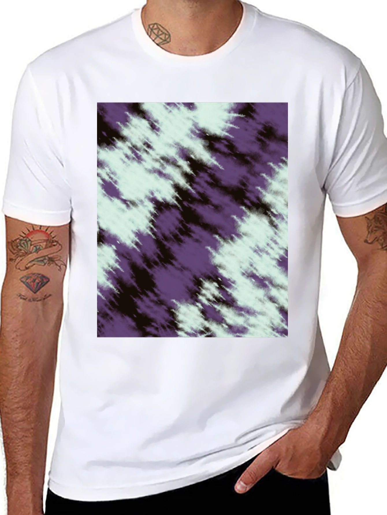 Black Abstract Pattern T-Shirt - Soft & Stylish view 8