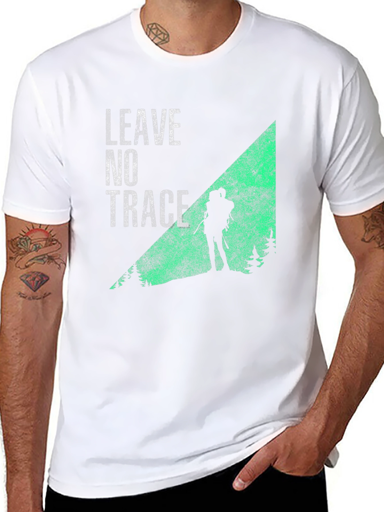 Black Leave No Trace Hiking T-Shirt view 8