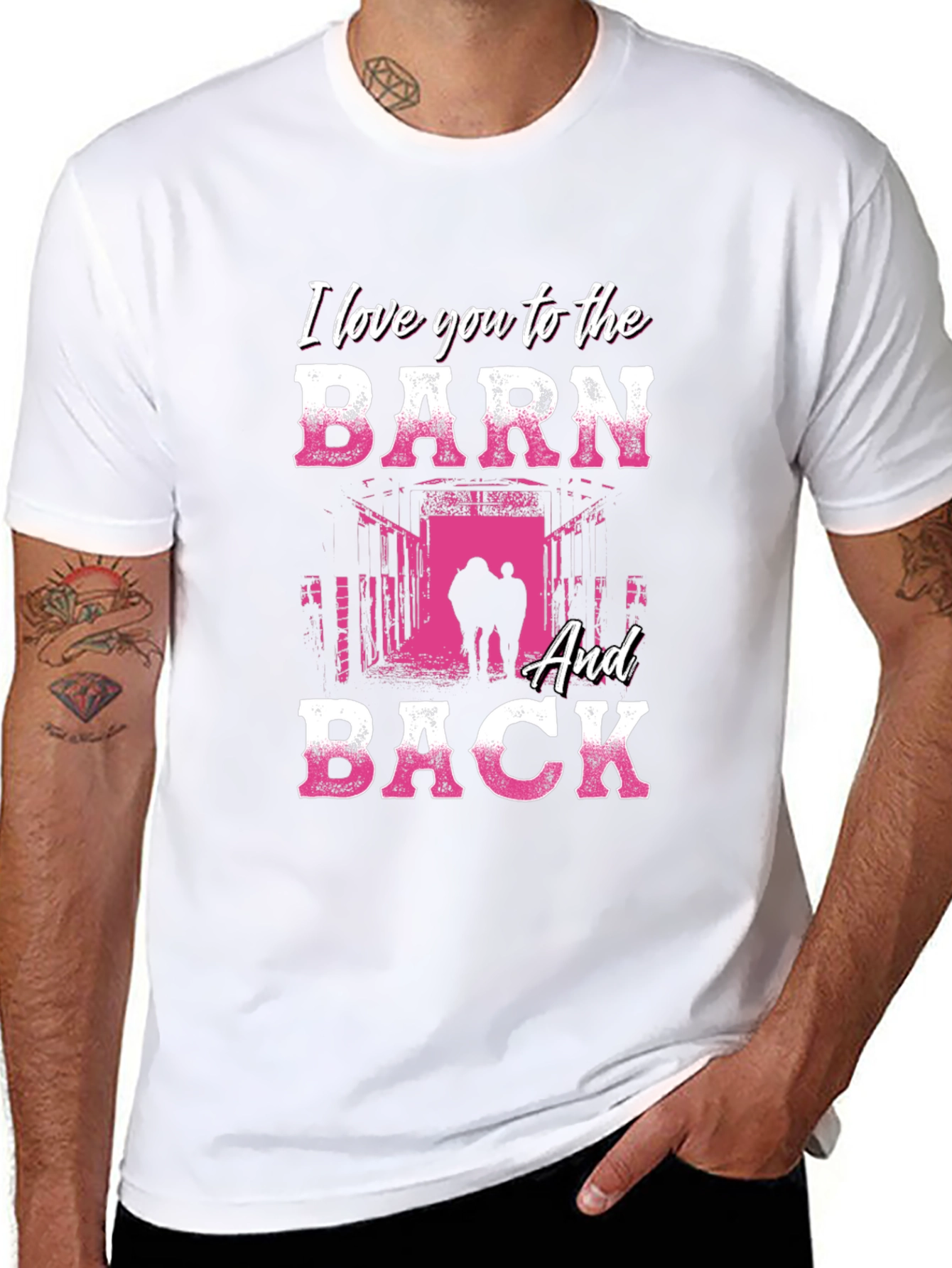 Black I Love You to the Barn and Back Graphic Tee view 8