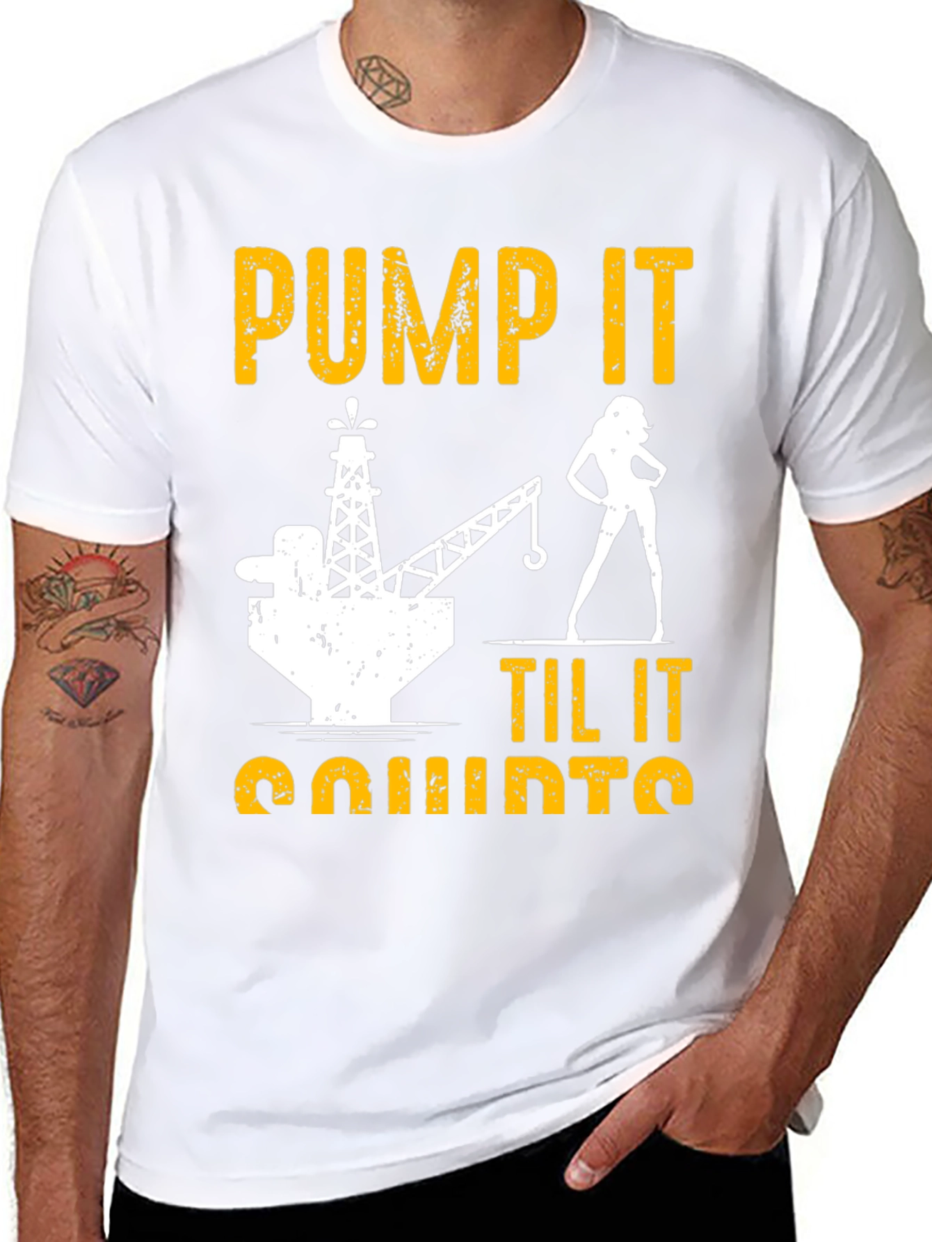 Black Pump It Til It Quirts Black T-Shirt view 8