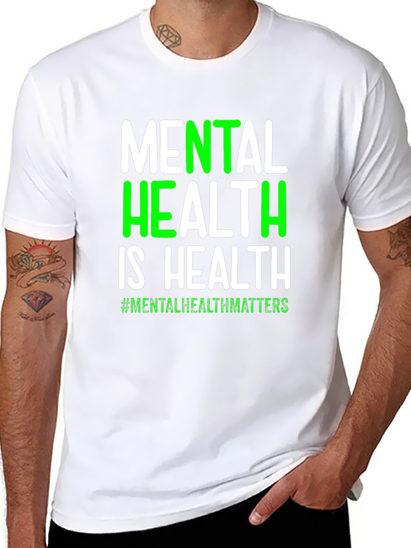 Black Mental Health Matters T-Shirt - Health Awareness view 8