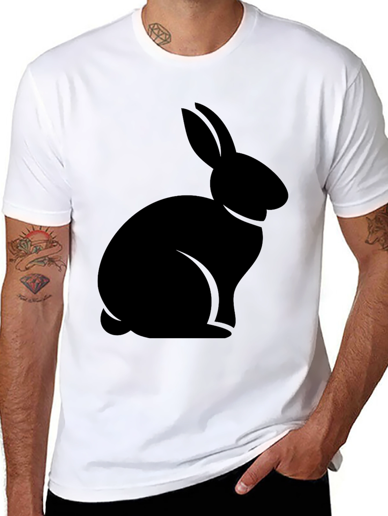 Black Black Rabbit Graphic Tee - Casual Comfort view 8