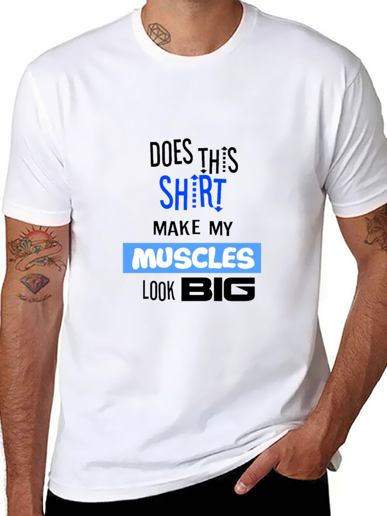 Black Muscles Graphic T-Shirt - Funny Gym Workout Tee view 8