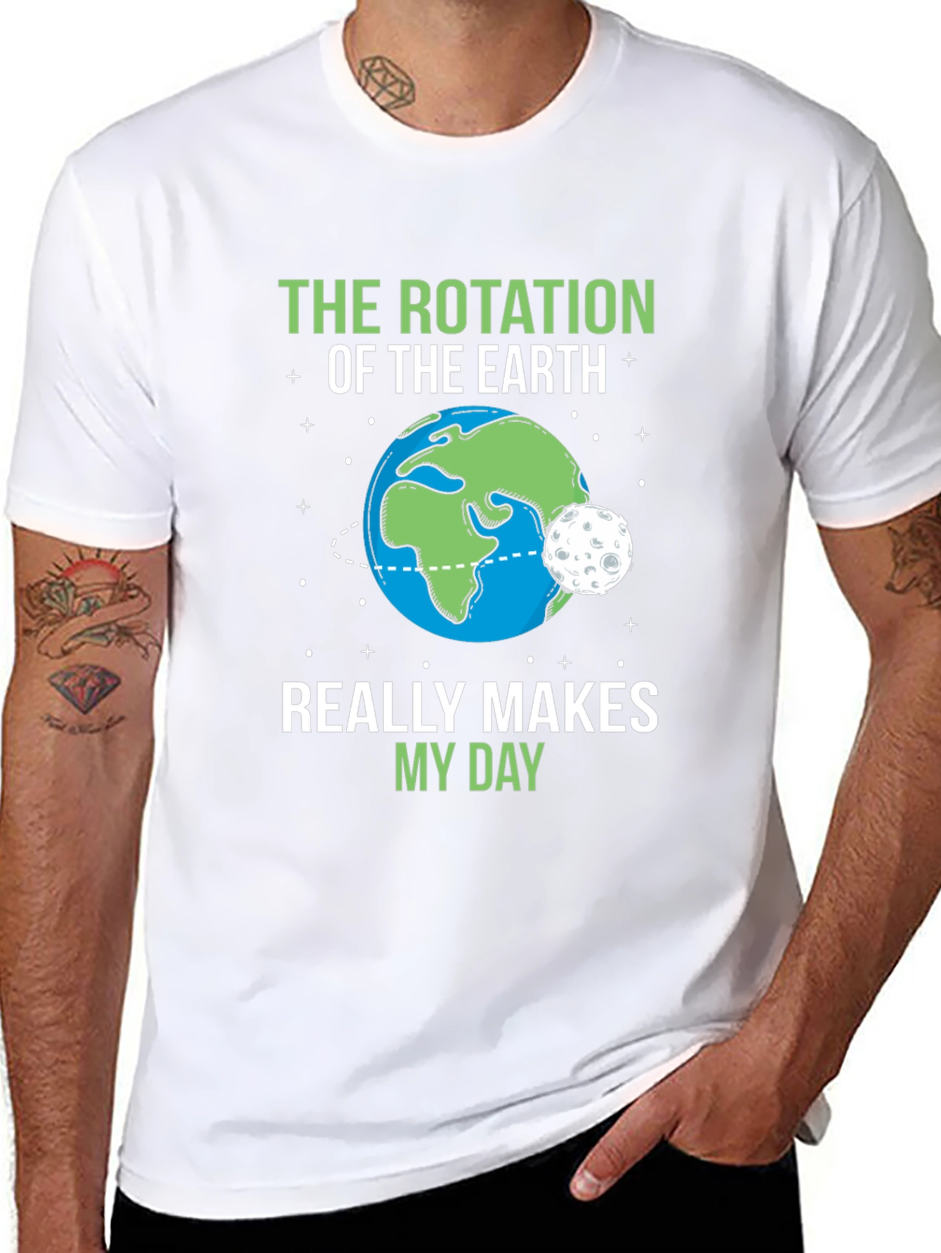 Black The Rotation of the Earth Makes My Day T-Shirt view 8