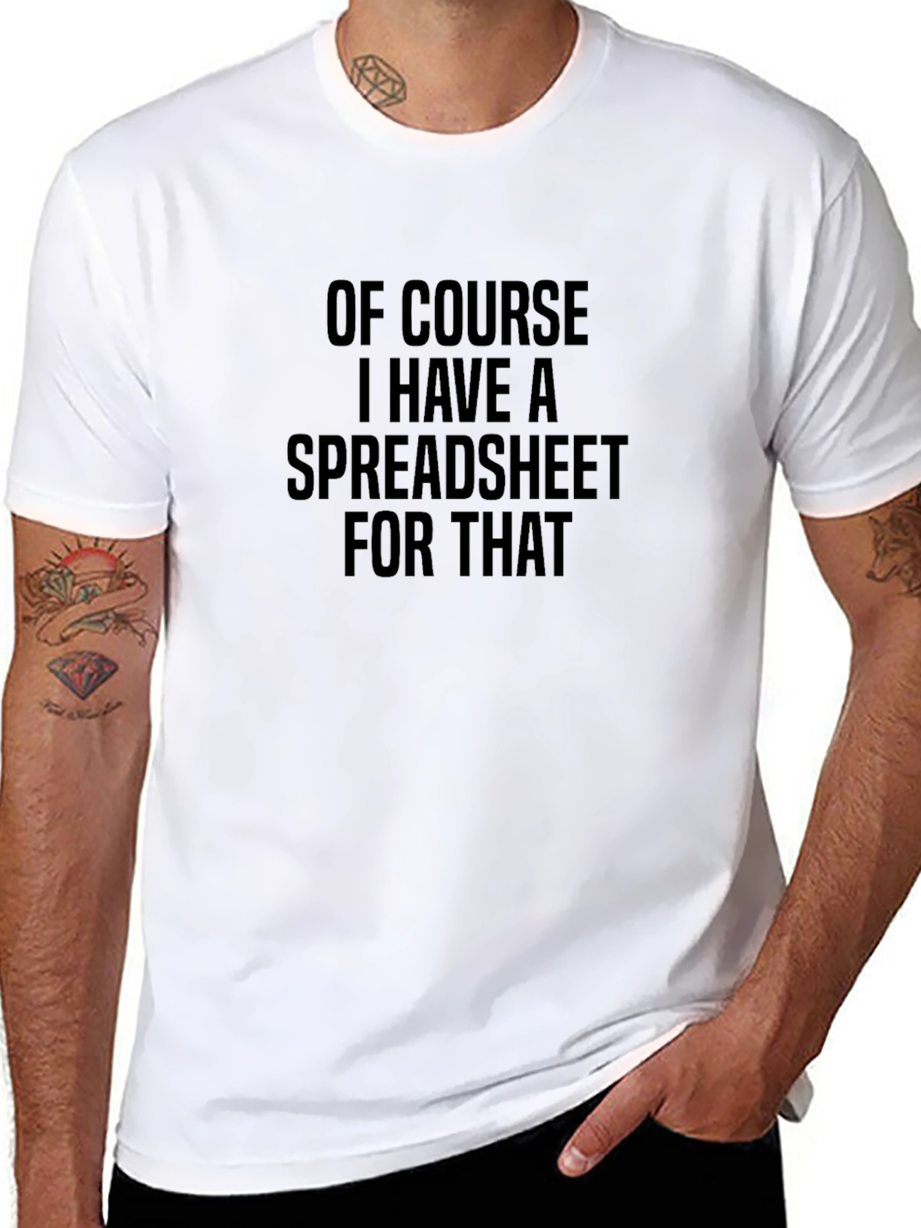 Black Spreadsheet T-Shirt - Funny Accountant Tee view 8
