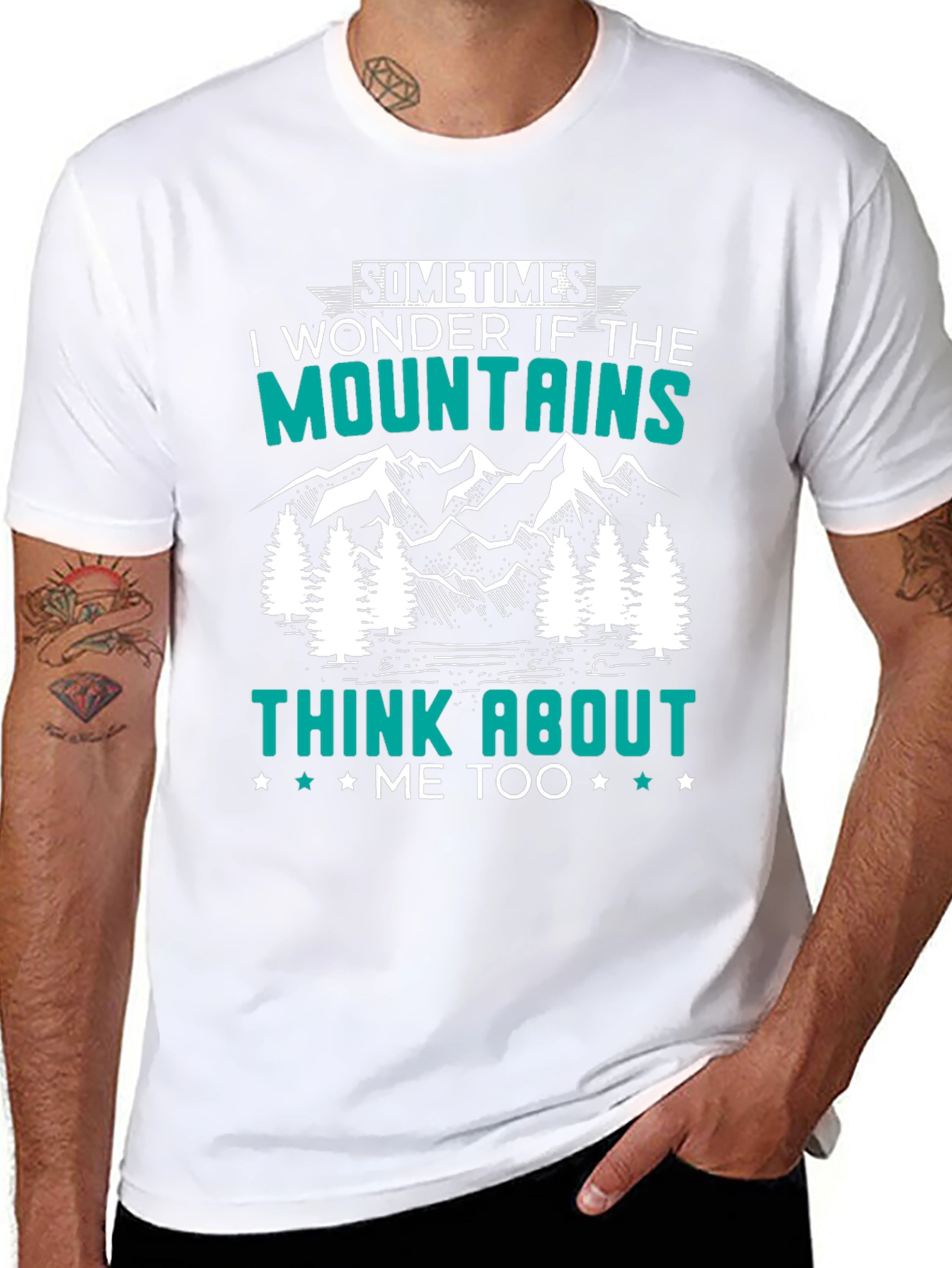 Black Mountains Think About Me T-Shirt view 8