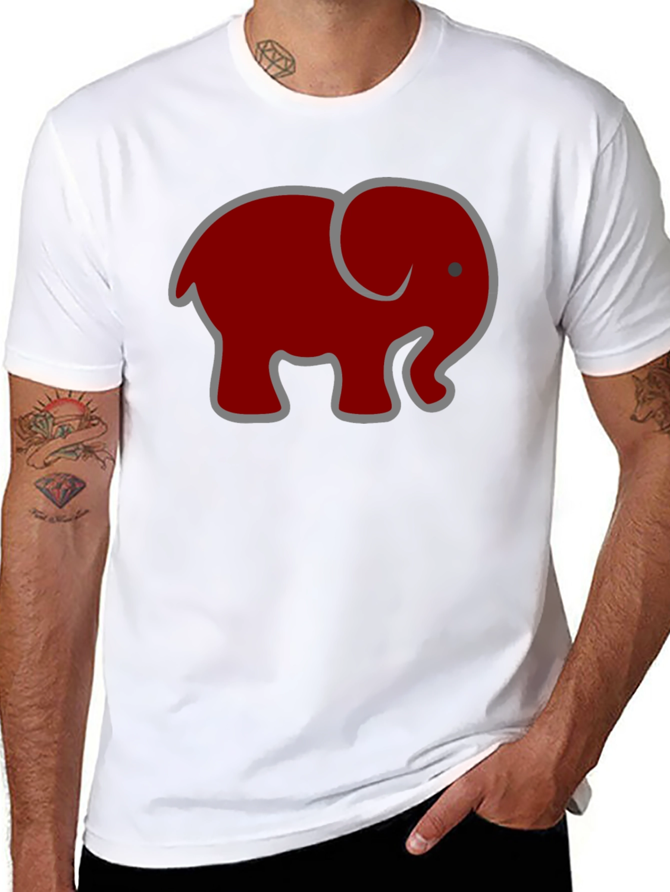 Black Elephant Graphic Tee - Stylish and Comfortable view 8