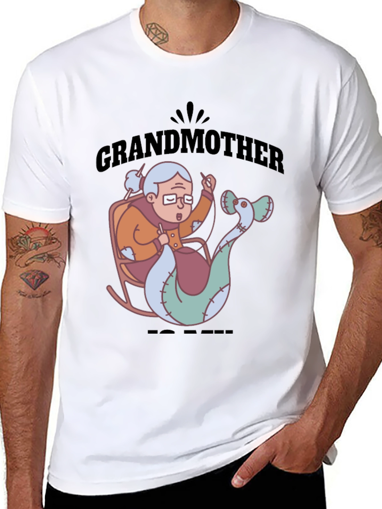Grandmother Is Knit T-Shirt - 8