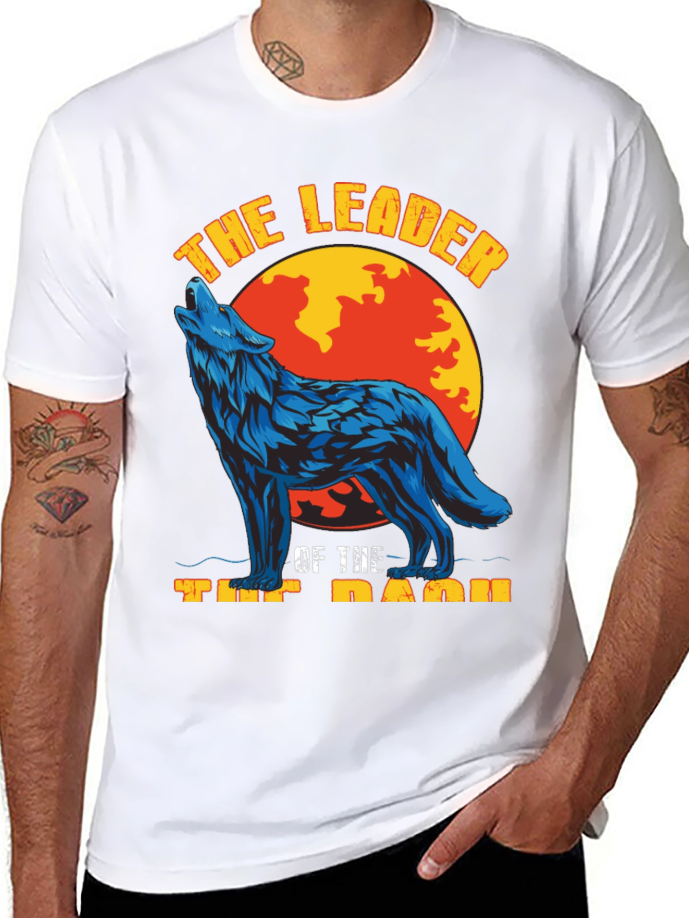 Black Wolf Pack Leader Graphic Tee view 8