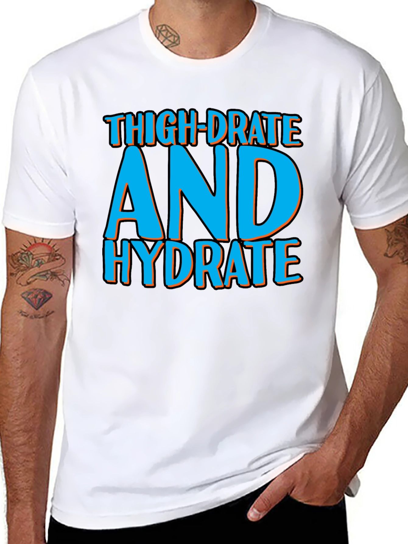 Black Thigh-Drated Hydrate Tee view 8