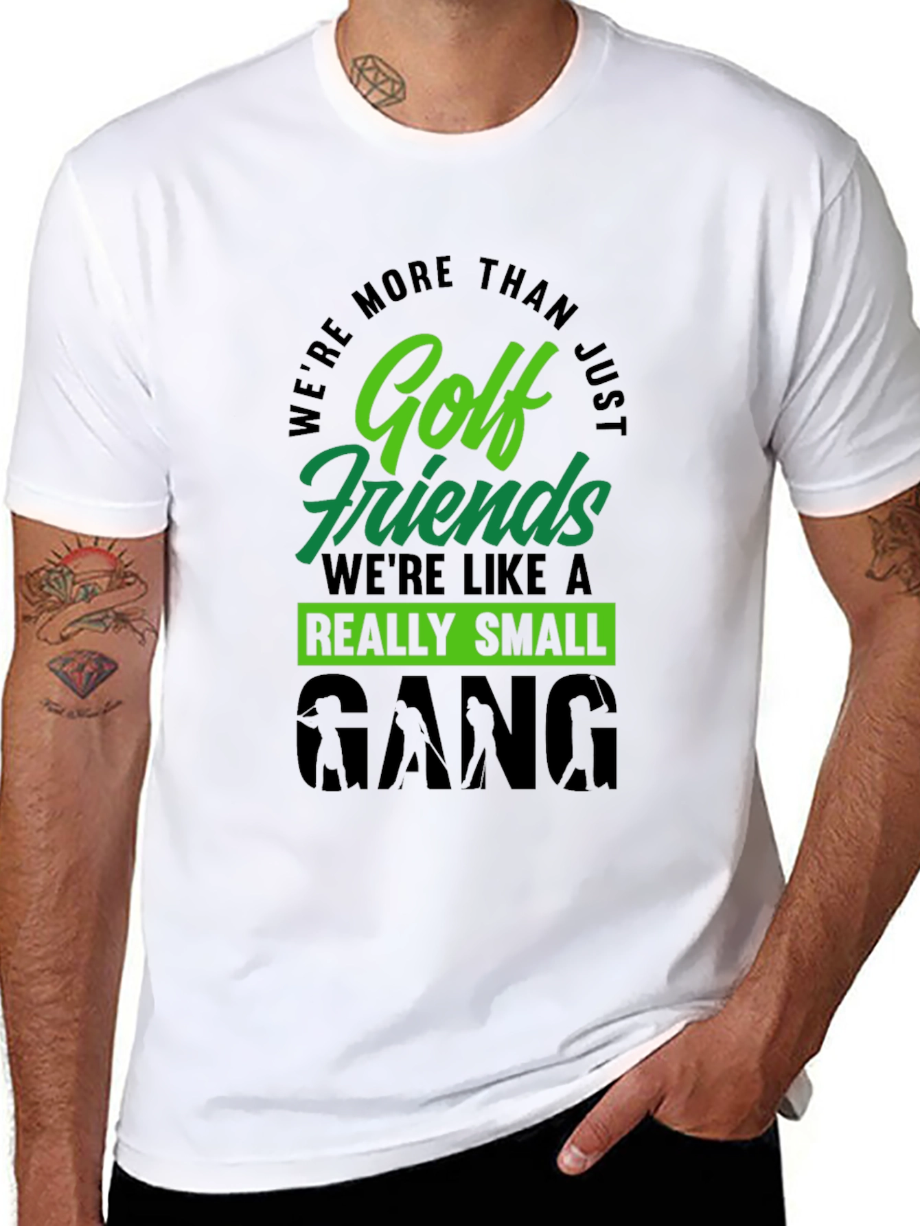 Black Golf Friends Small Gang T-Shirt view 8