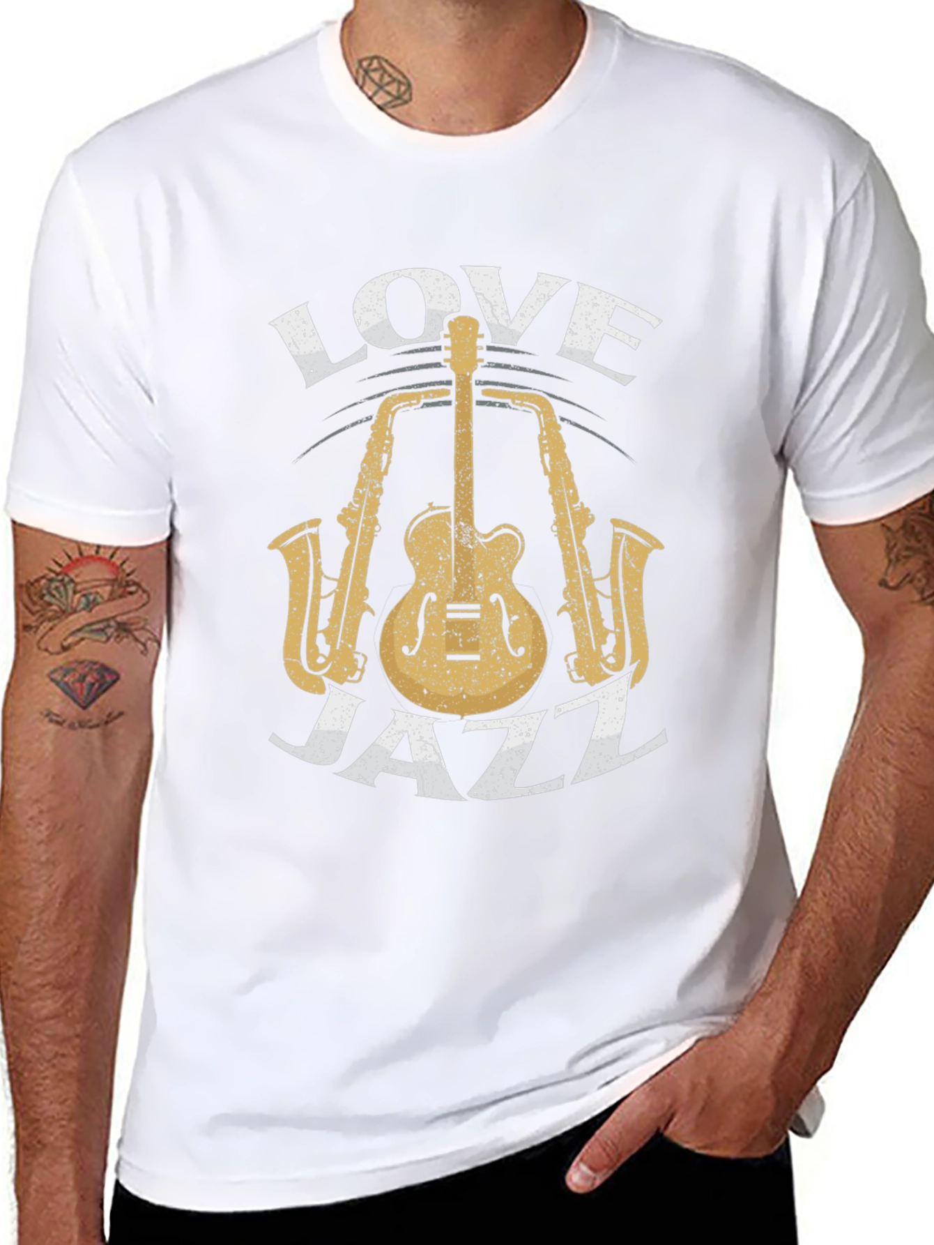 Black Love Jazz Graphic Tee - Music T-Shirt view 8