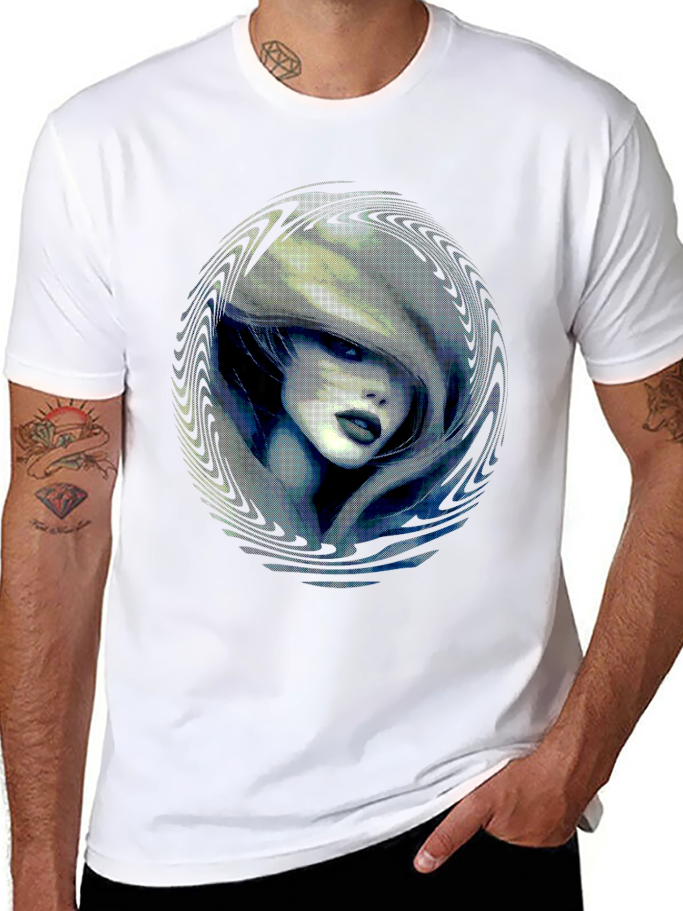 Black Mystic Woman Graphic Print Black T-Shirt view 8