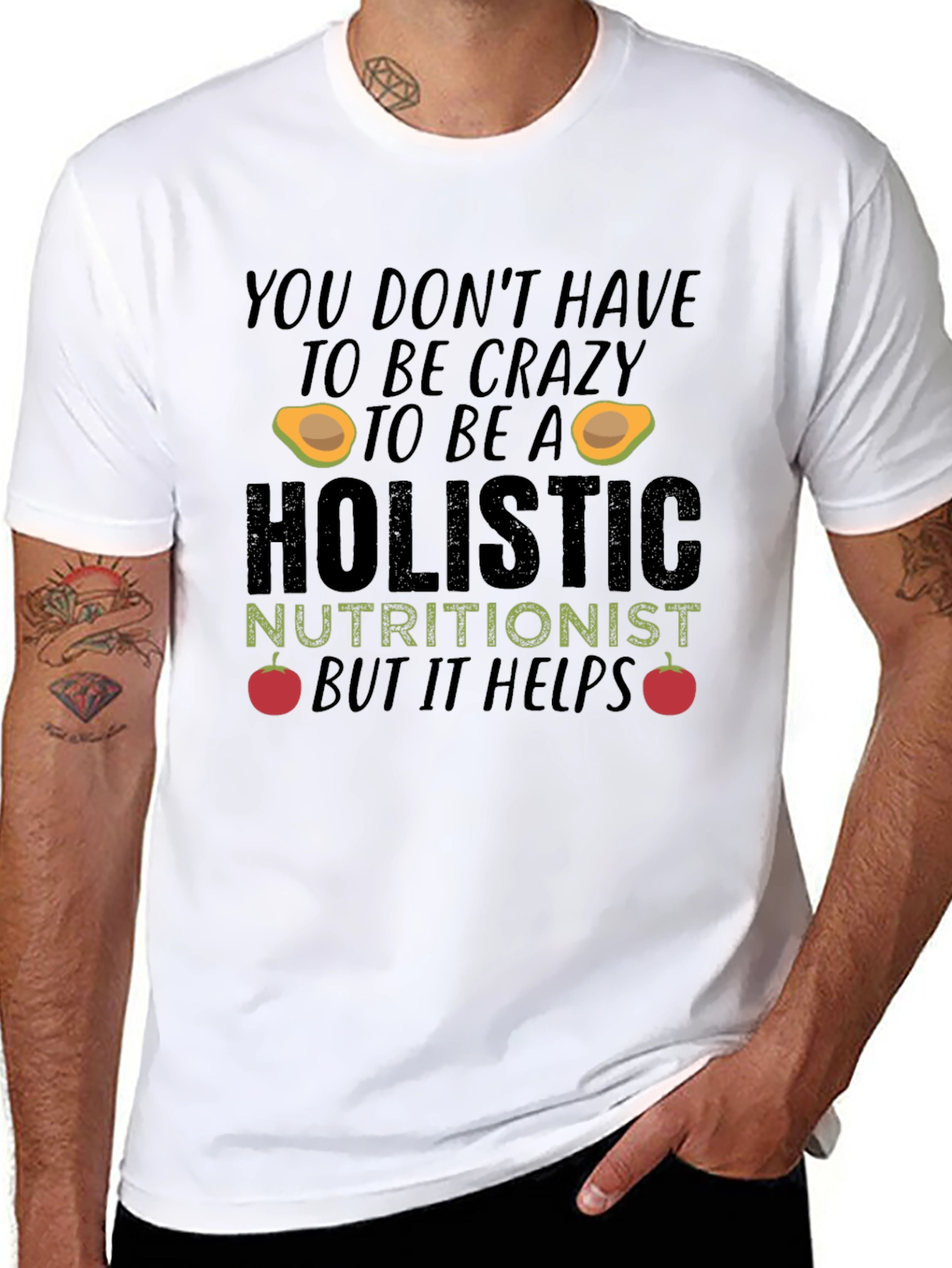 Crazy Holistic Nutritionist Black T-Shirt - 8