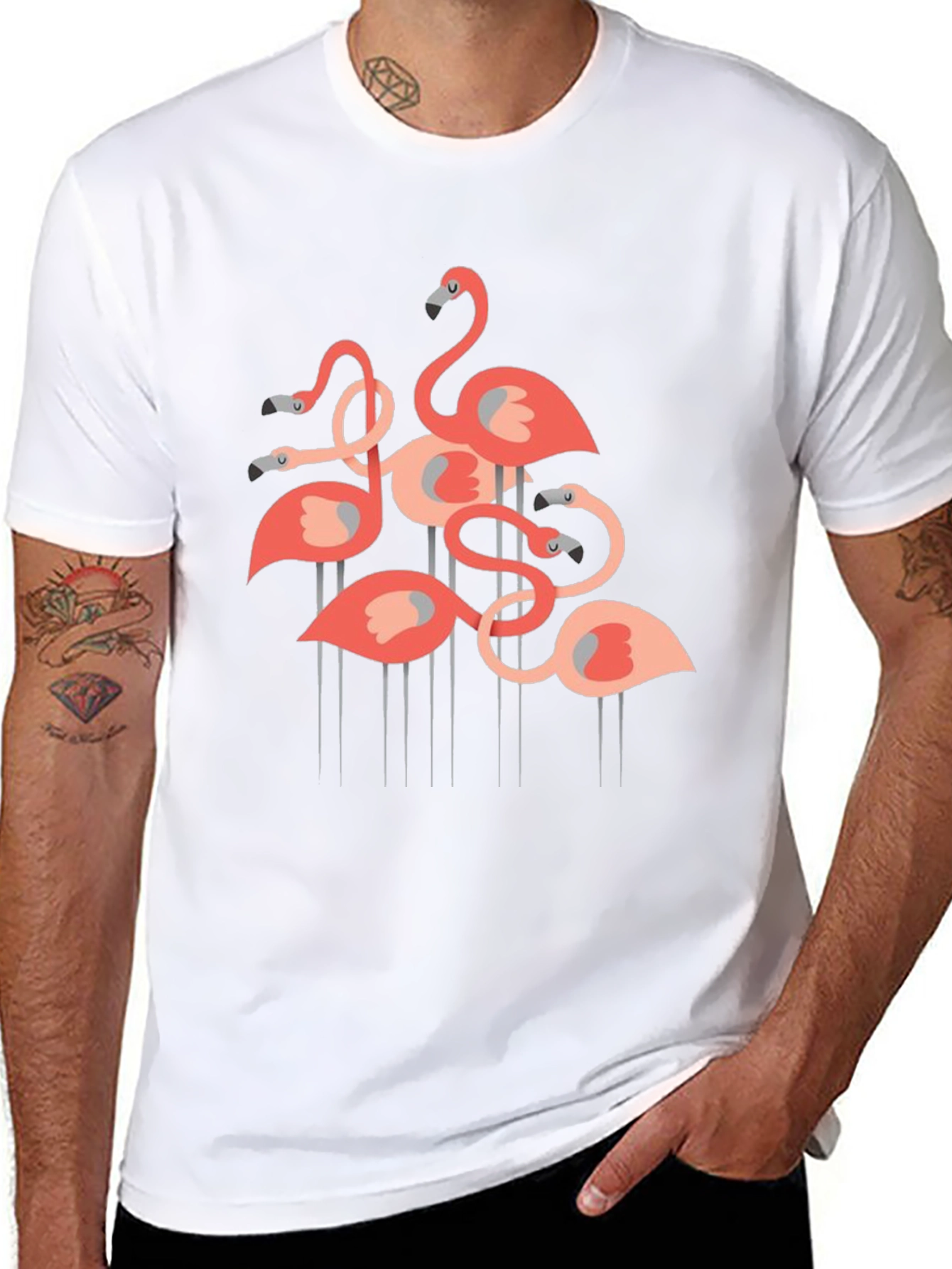 Black Flamingo Graphic Tee - Stylish & Fun! view 8