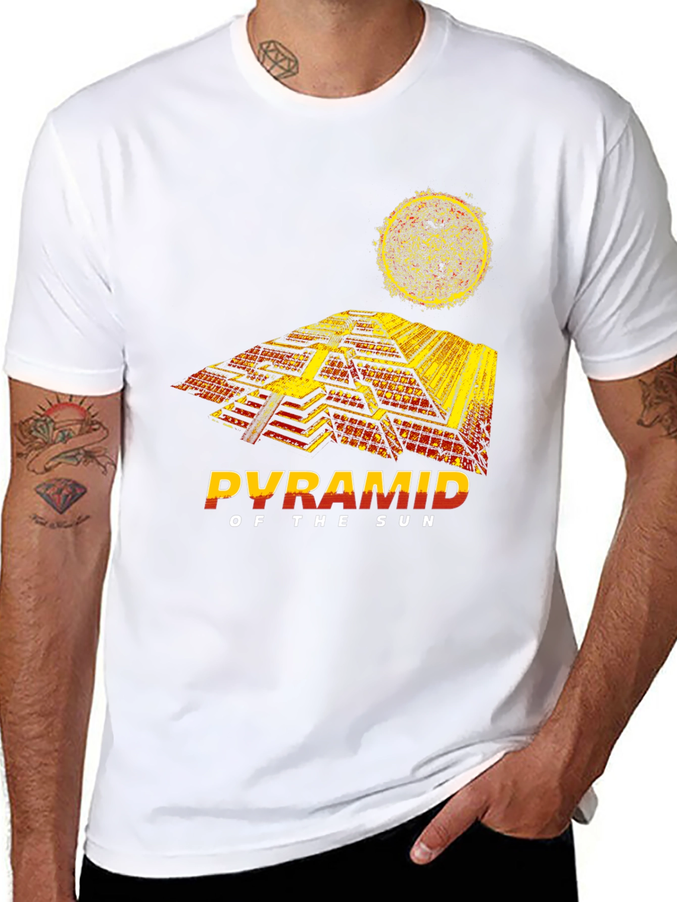 Black Pyramid of The Sun Graphic T-Shirt view 8